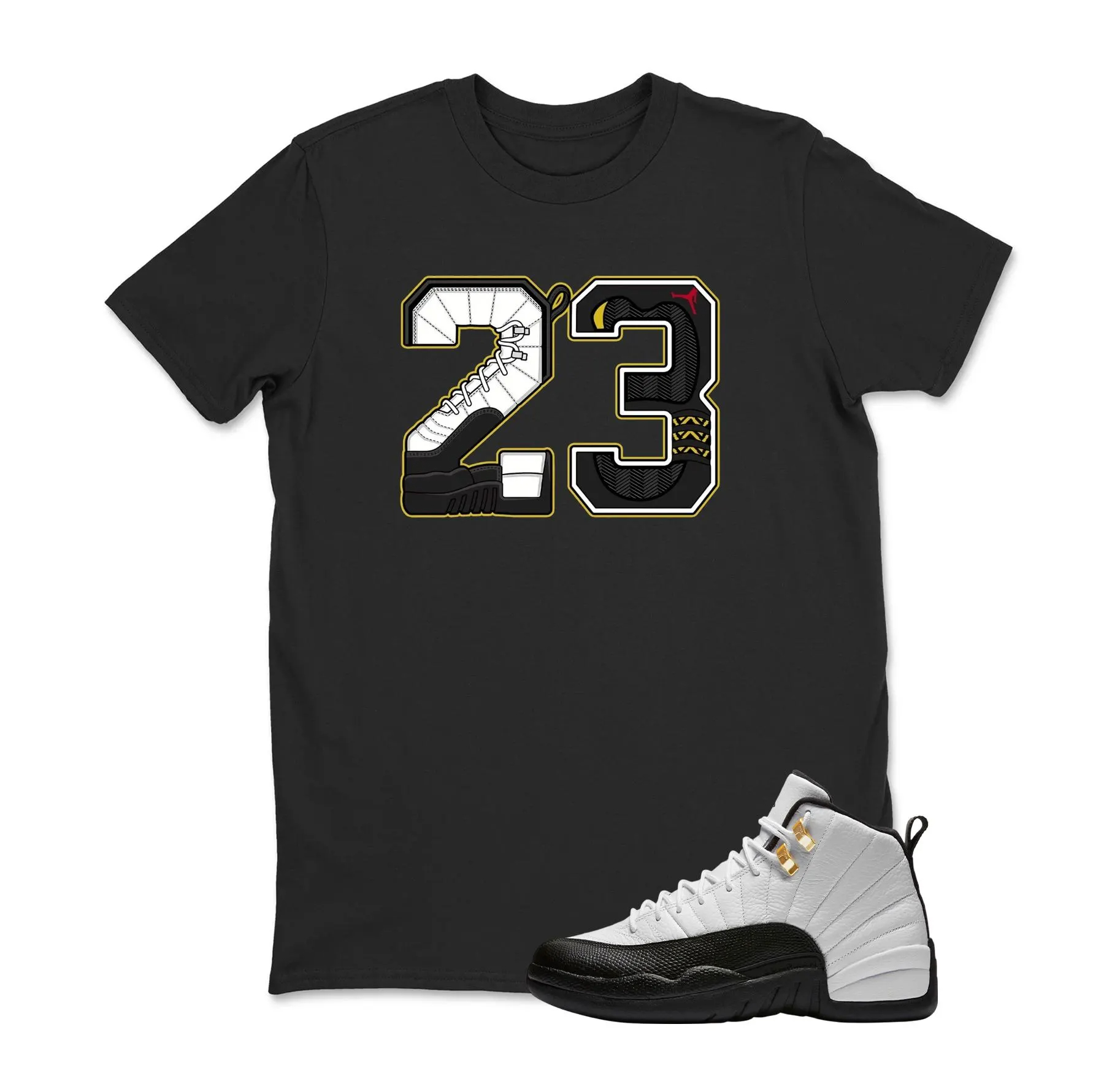 TeeAJX Number 23 - Jordan 12 University Matching Sneaker Tee Perfect Gift for Jordan Fans