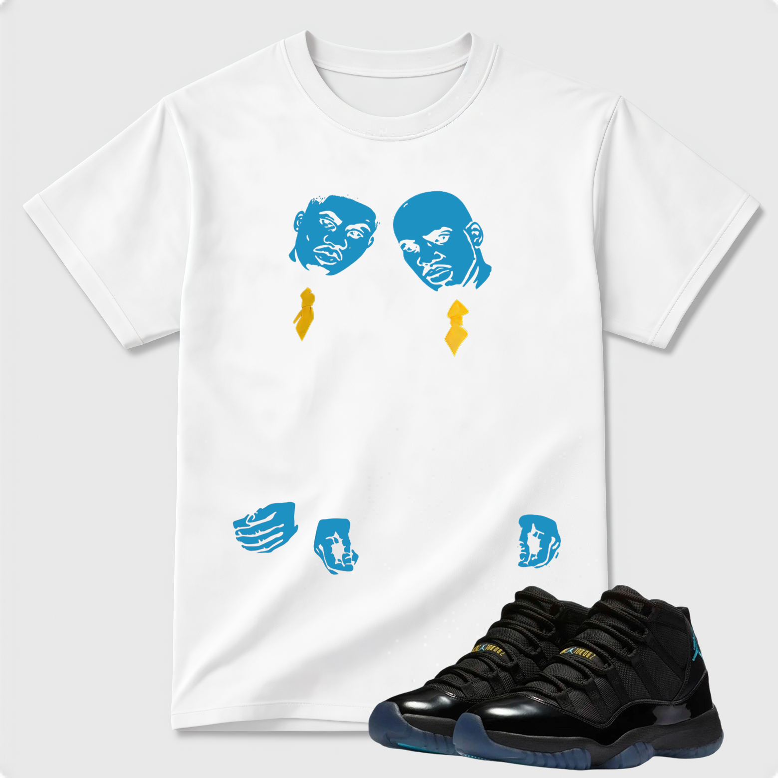 Belly Air Jordan 11 Gamma Blue Matching T-Shirt - Sneaker Tee
