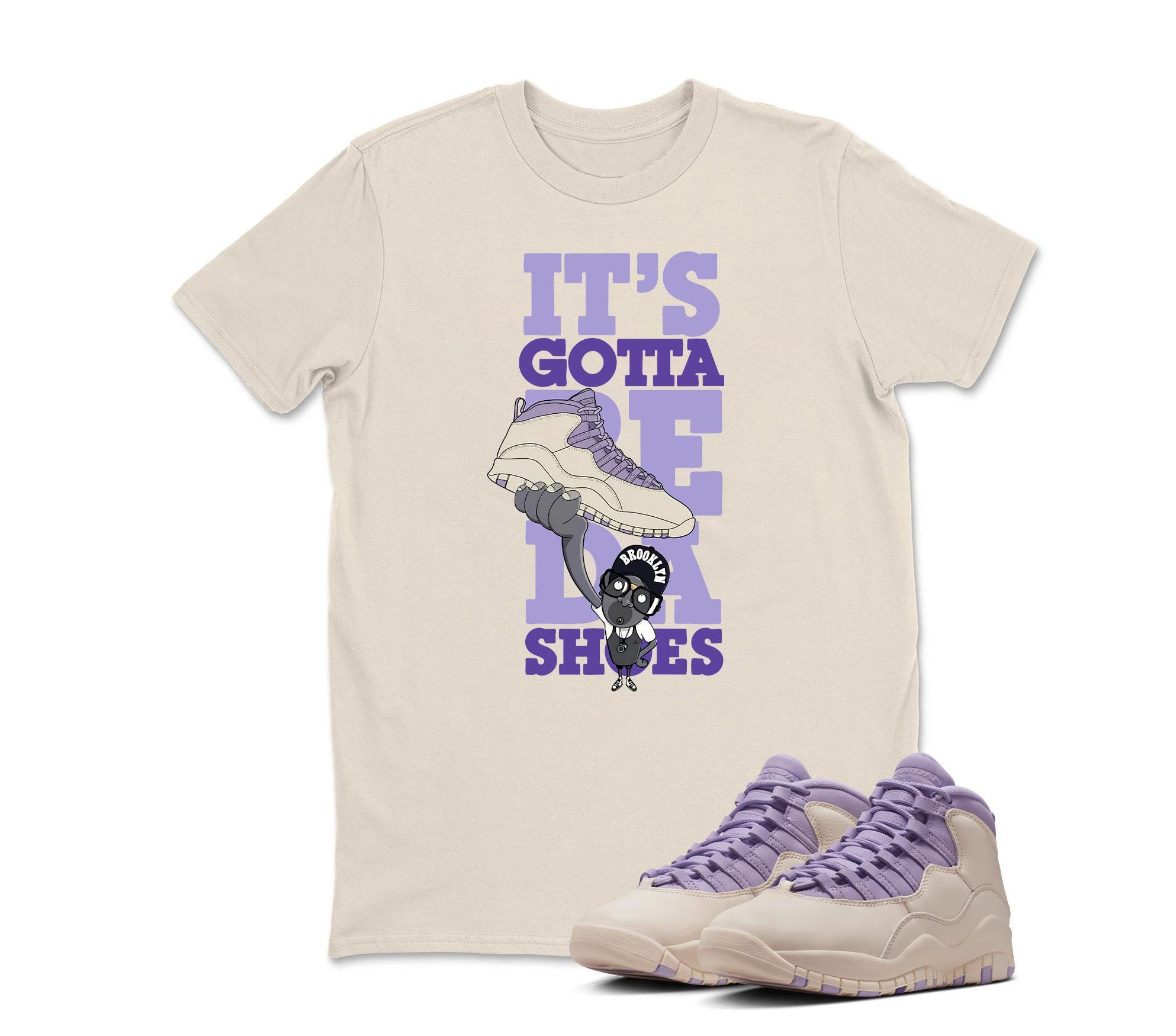 IT'S GOTTA SHOES Sneaker T Shirt Matching Air Jordan 10 Retro "Hydrangeas"