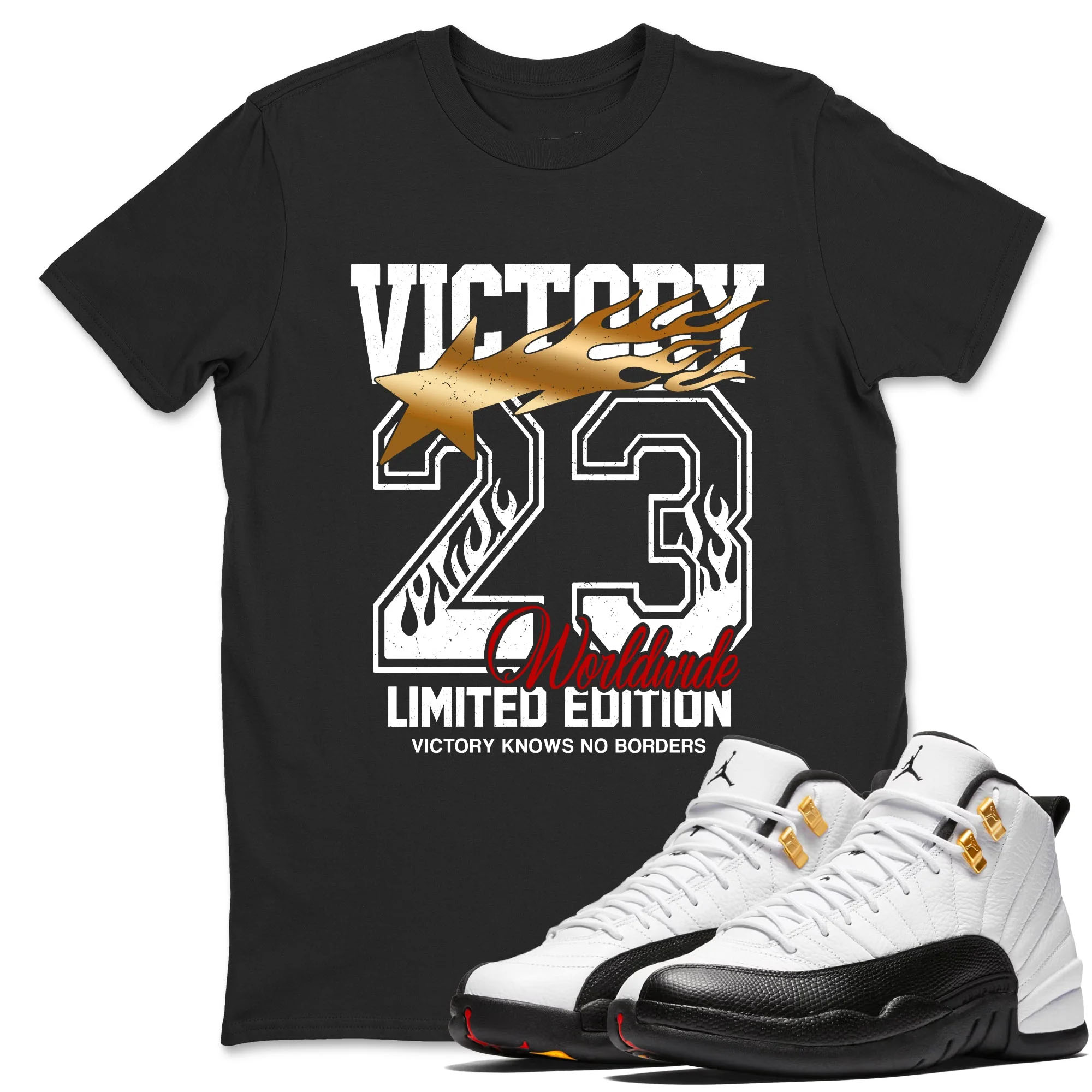 Victory Knows No Borders Sneaker Tees - Air Jordan 12 Taxi