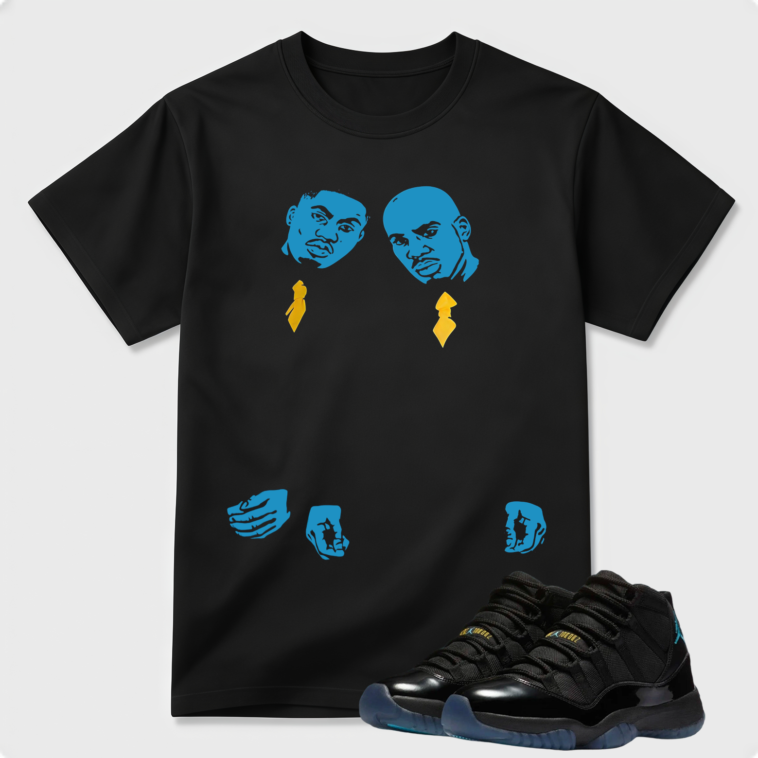Belly Air Jordan 11 Gamma Blue Matching T-Shirt - Sneaker Tee