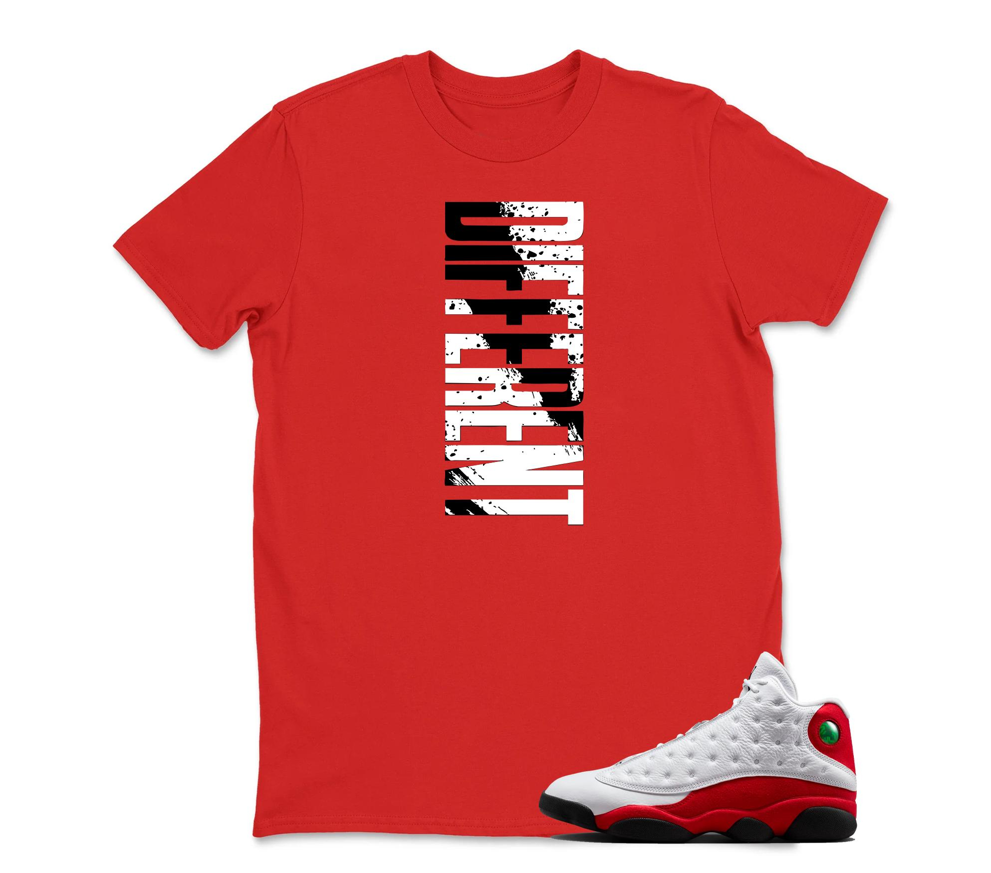 TeeAJX Different- Jordan 13 OG Chicago Red/White Matching T shirt White