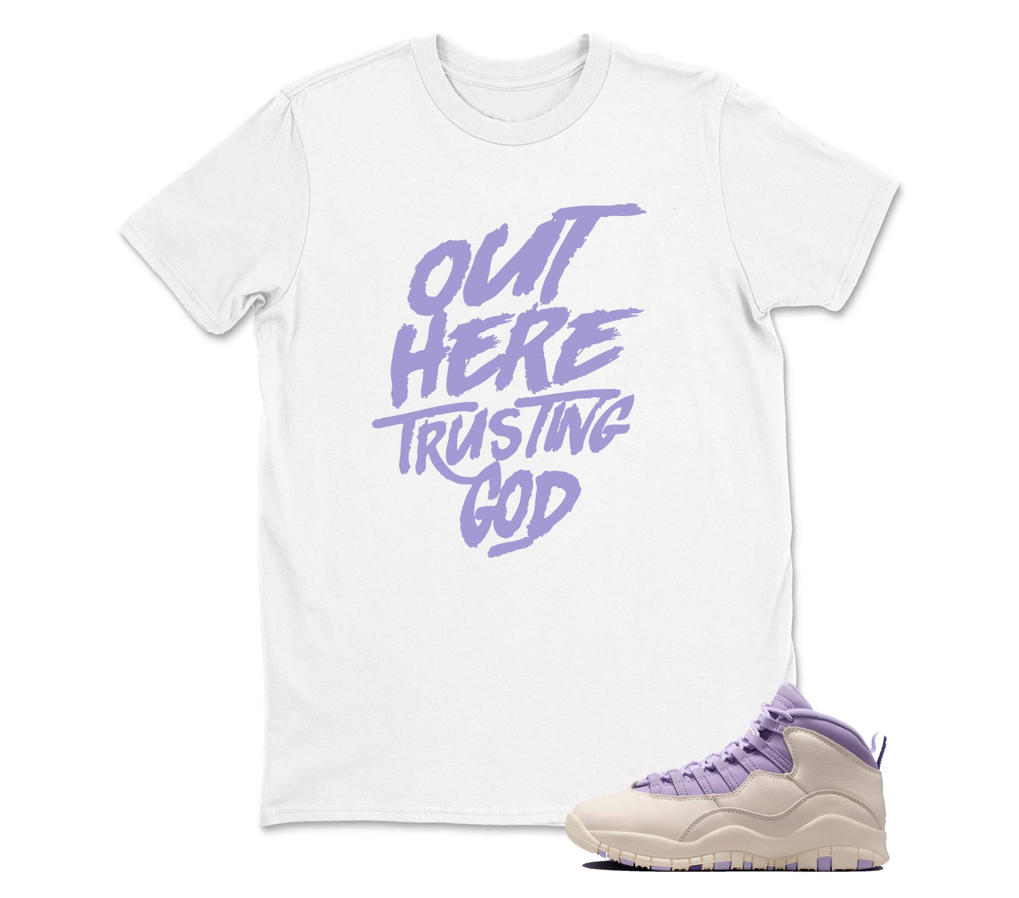 TeeAJX 10 Hydrangeas Chalk Wild Grape Lavender Air T Shirt Match out Here Trusting God