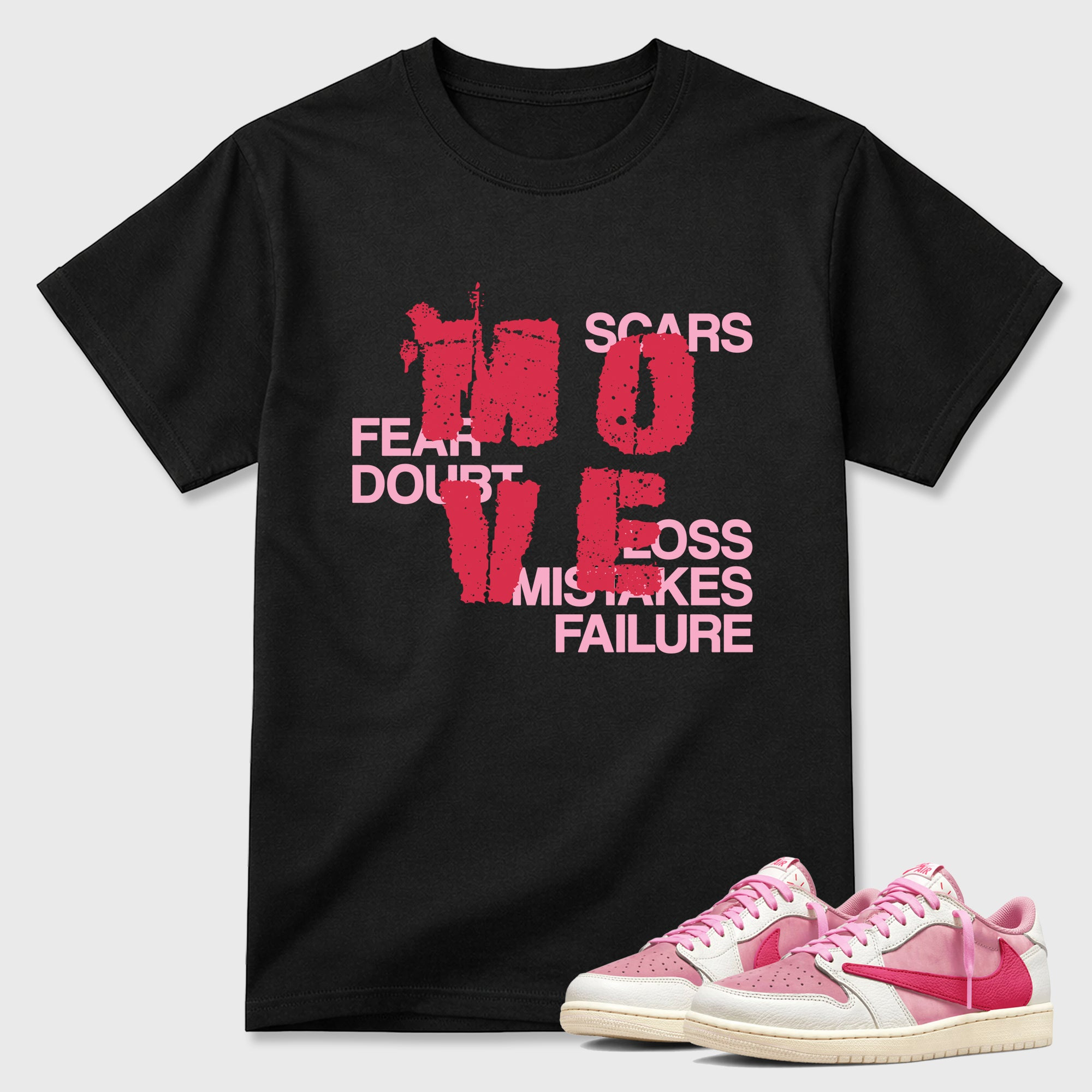 Move  Sneaker Tees - Air Jordan 1 Travis Scott Tropical Pink