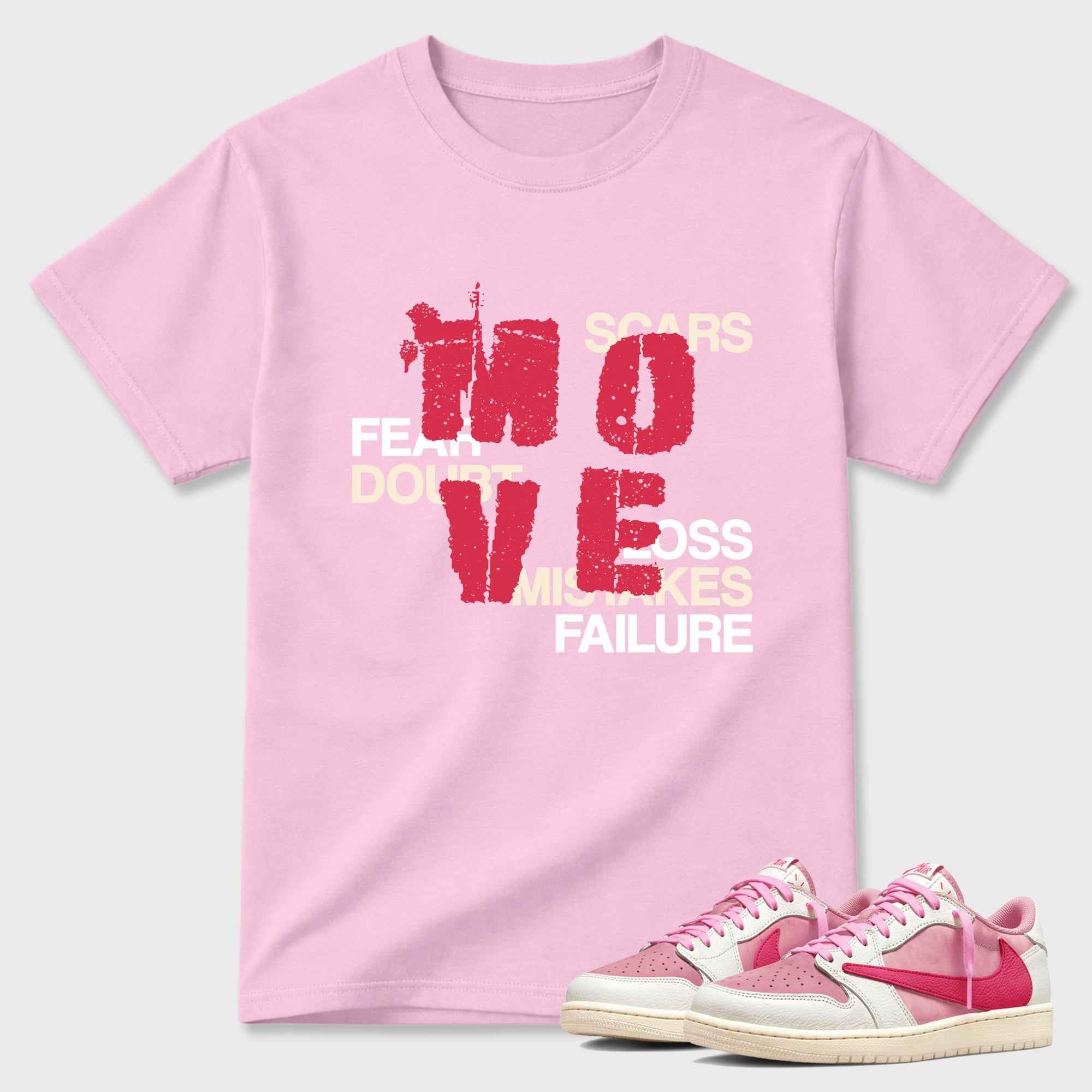 Move  Sneaker Tees - Air Jordan 1 Travis Scott Tropical Pink
