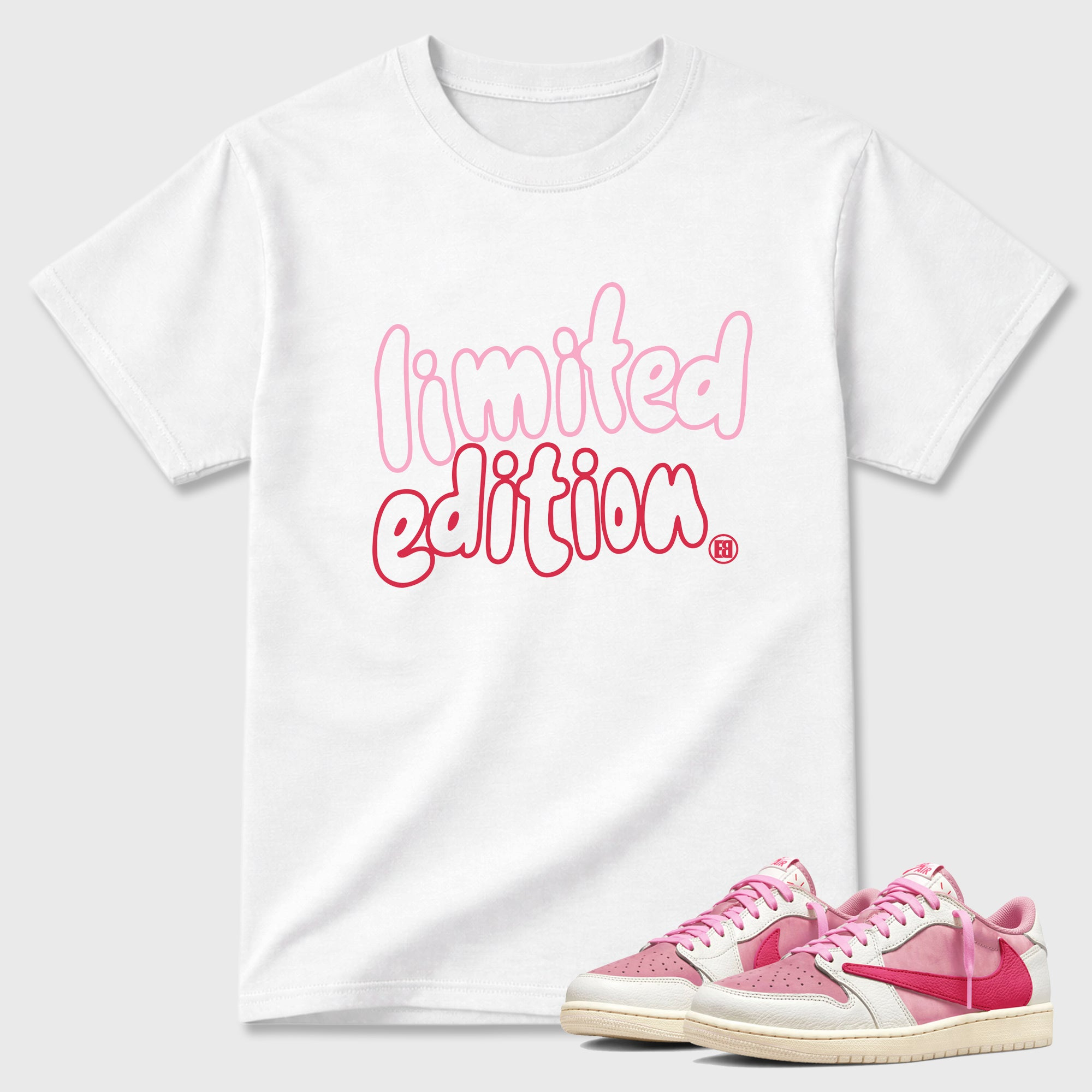 Limited Edition  Sneaker Tees - Air Jordan 1 Travis Scott Tropical Pink