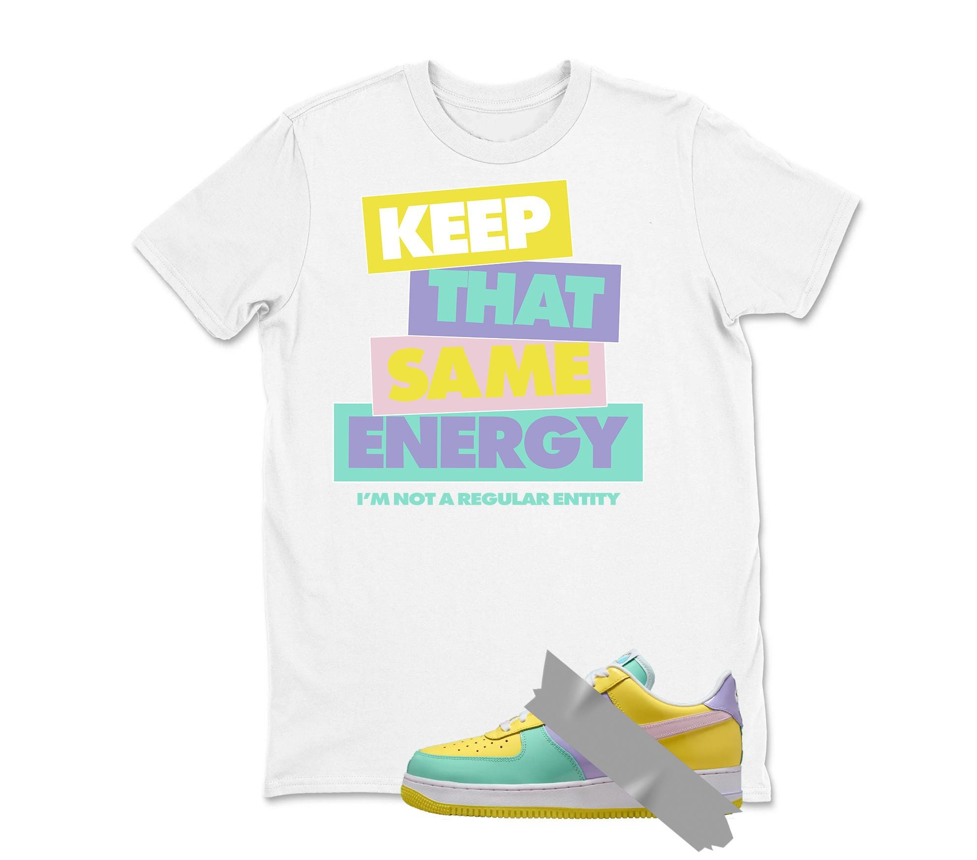 Keep That Same Energy Dunk Air Force 1 Emerald Rise Yellow Pulse Hydrangeas Mint Pink Foam 2026 Low T Shirt