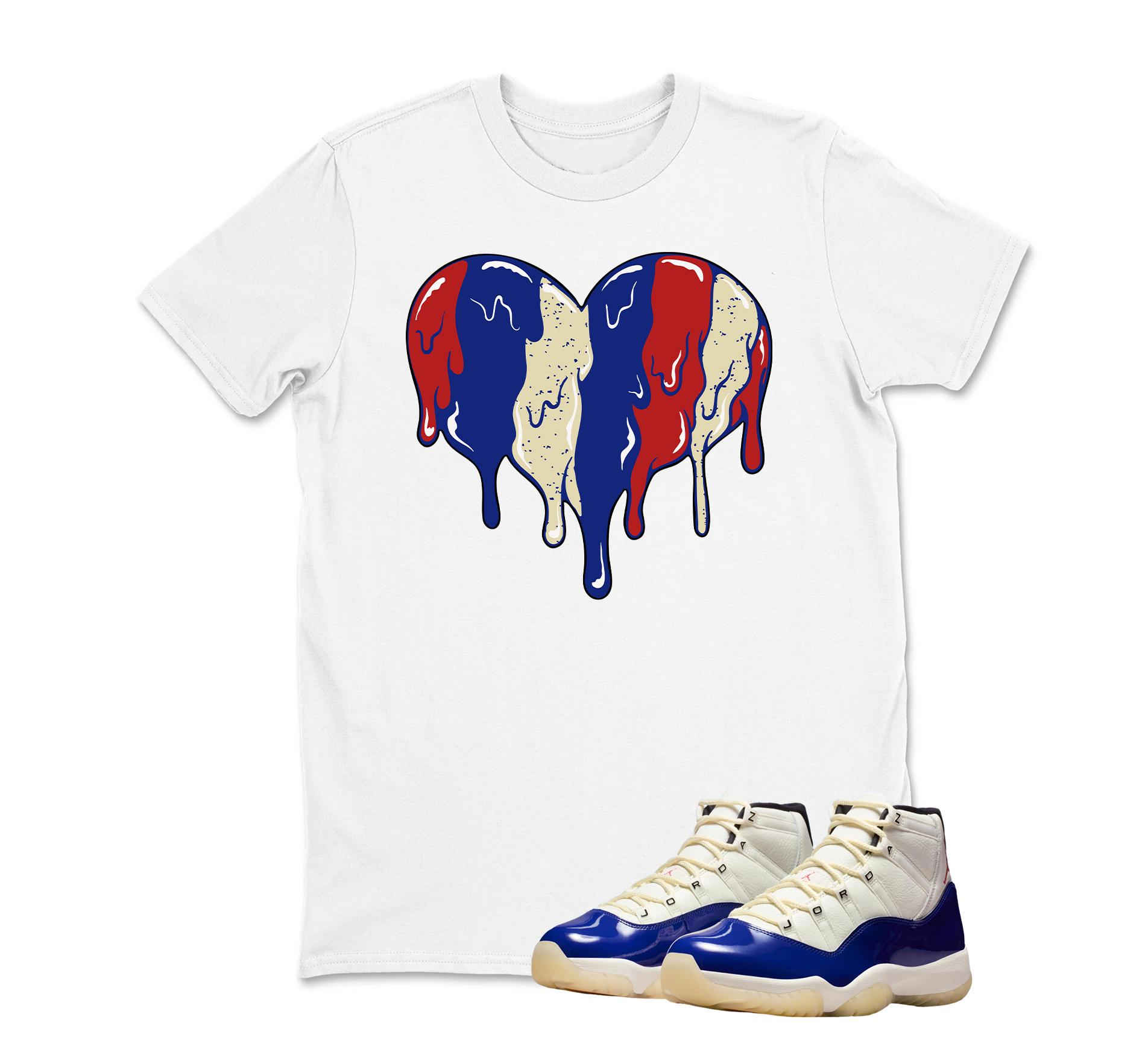 TeeAJX Heart Shirt To Match Jordan 11 Rare Air Sneaker Matching Shirt
