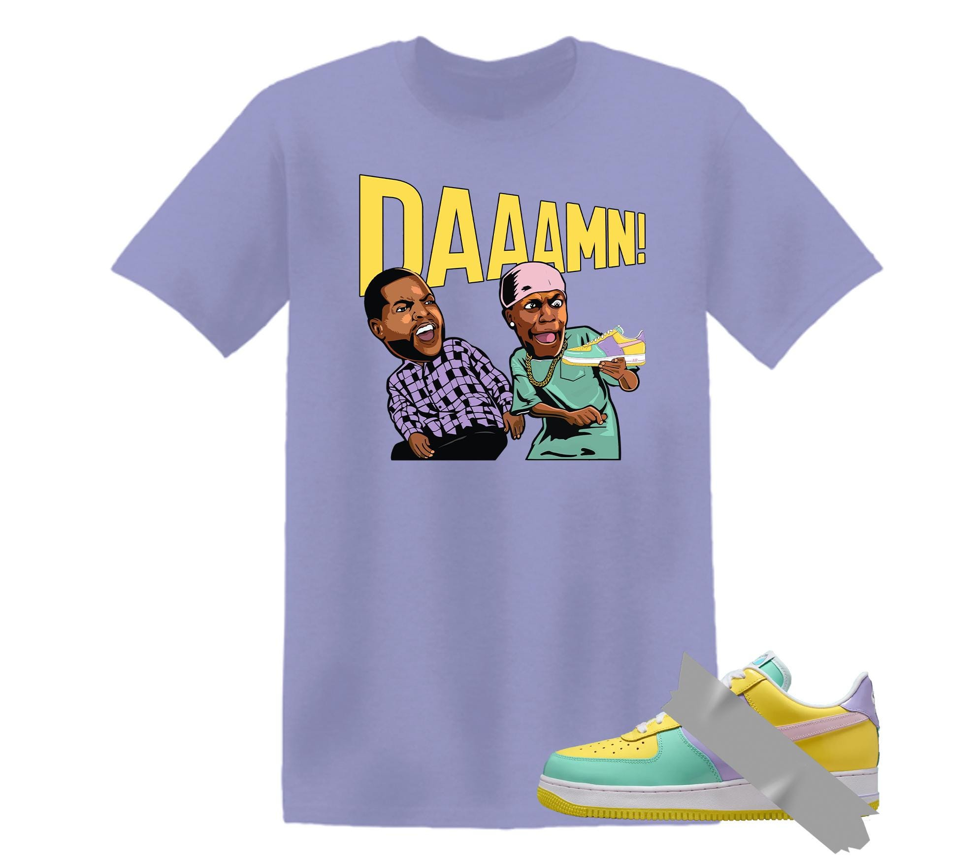 DAAAMN! Dunk Air Force 1 Emerald Rise Yellow Pulse Hydrangeas Mint Pink Foam 2026 Low T Shirt