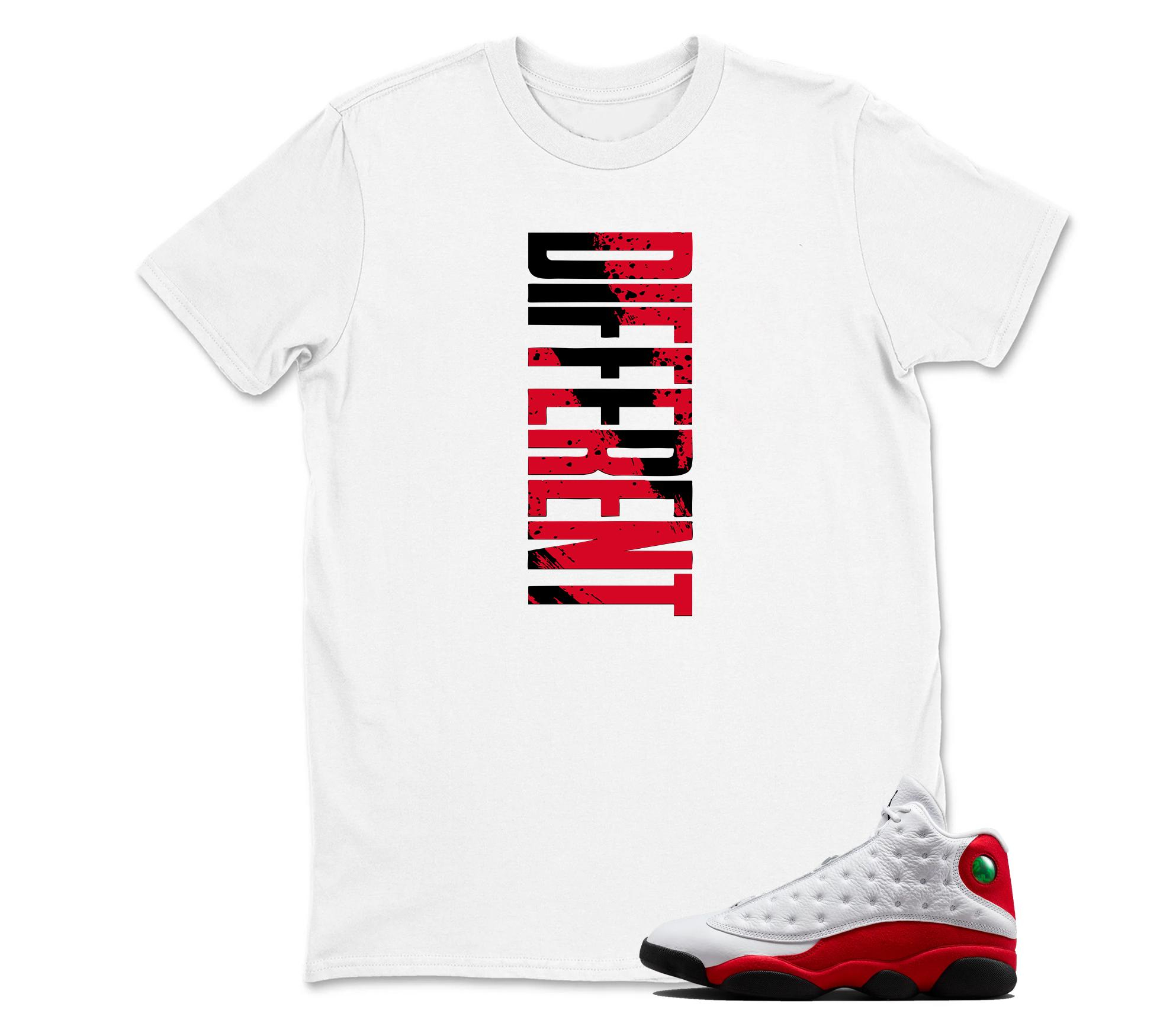 TeeAJX Different- Jordan 13 OG Chicago Red/White Matching T shirt White