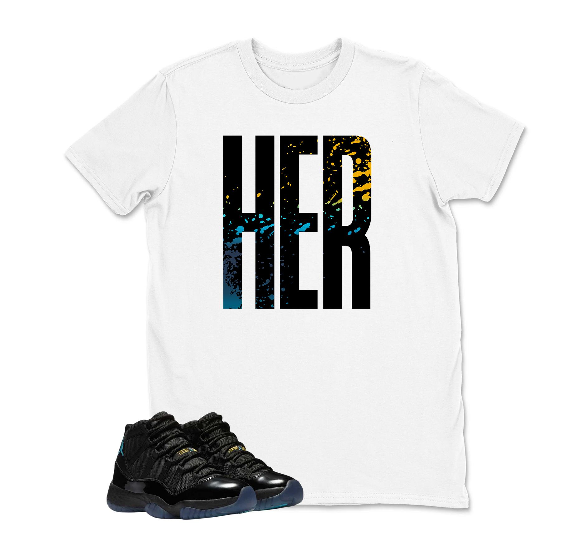 TeeAJX Her Jordan 11 Gamma Matching Sneaker Tee Shirt