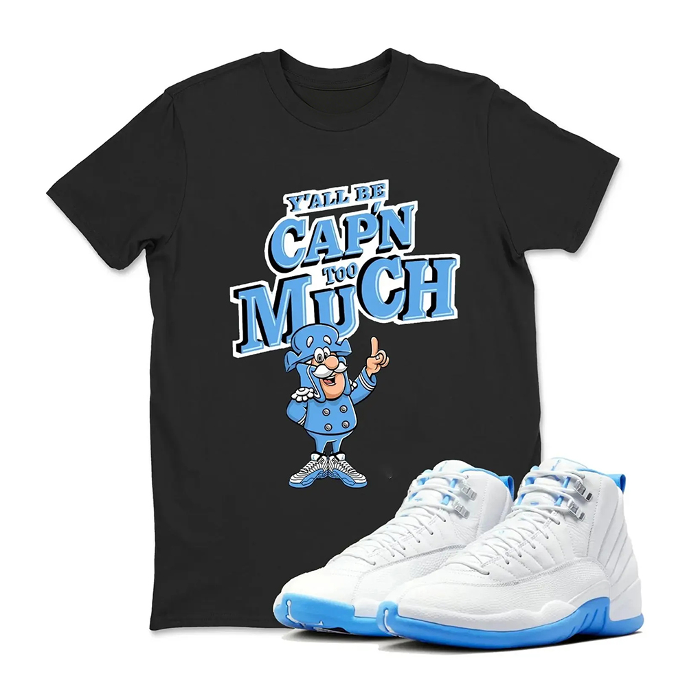 Sneakerhead Captain - Jordan 12 University Blue Matching Sneaker Tee Perfect Gift for Jordan Fans