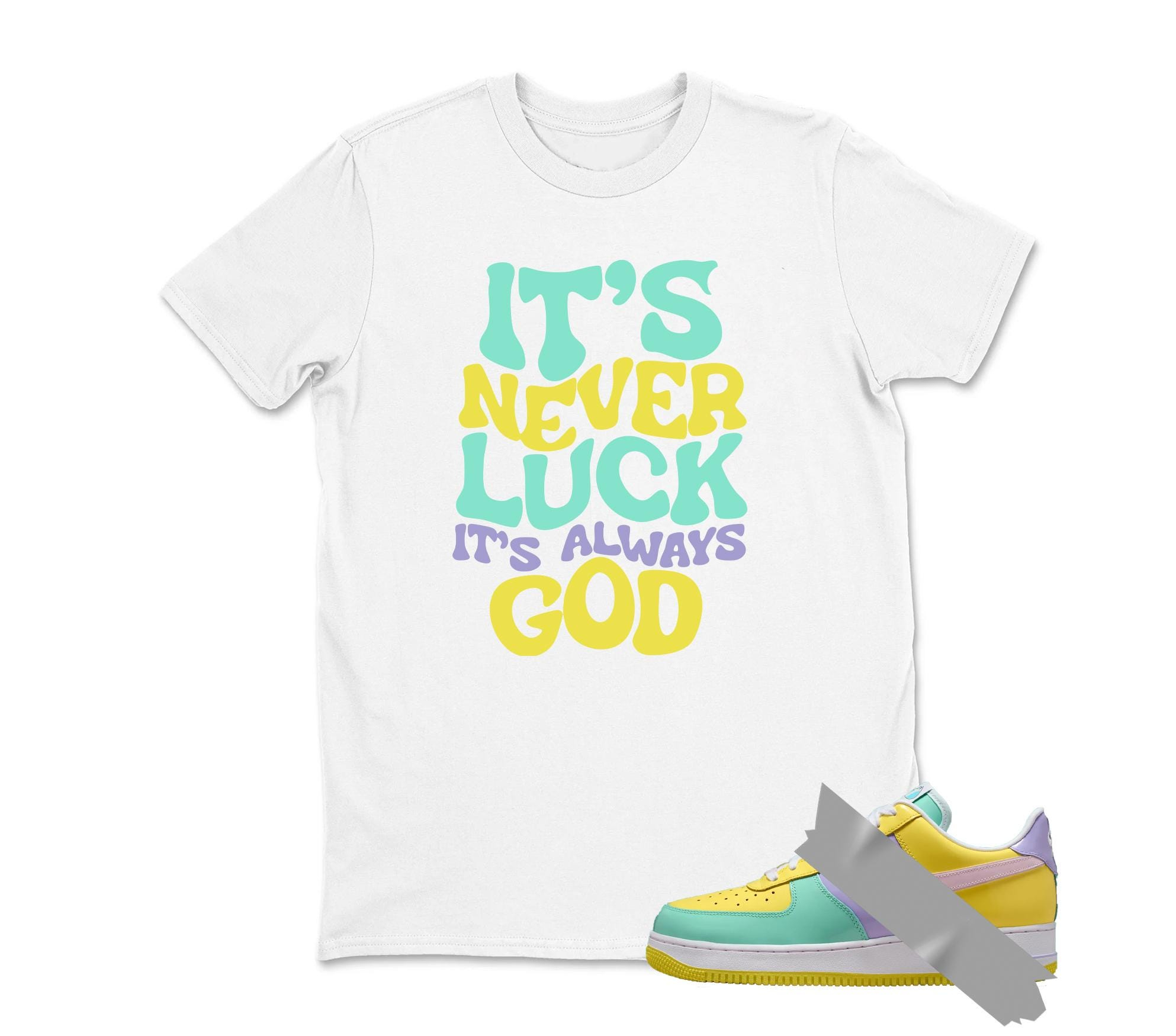 It' Never Luck Dunk Air Force 1 Emerald Rise Yellow Pulse Hydrangeas Mint Pink Foam 2026 Low T Shirt