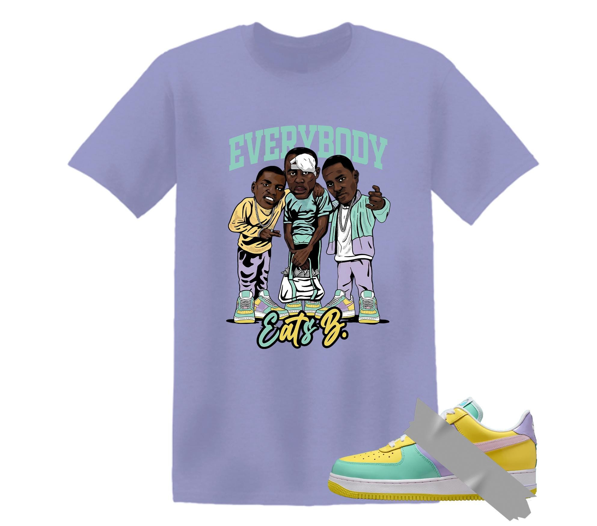 EveryBody Eats B Dunk Air Force 1 Emerald Rise Yellow Pulse Hydrangeas Mint Pink Foam 2026 Low T Shirt