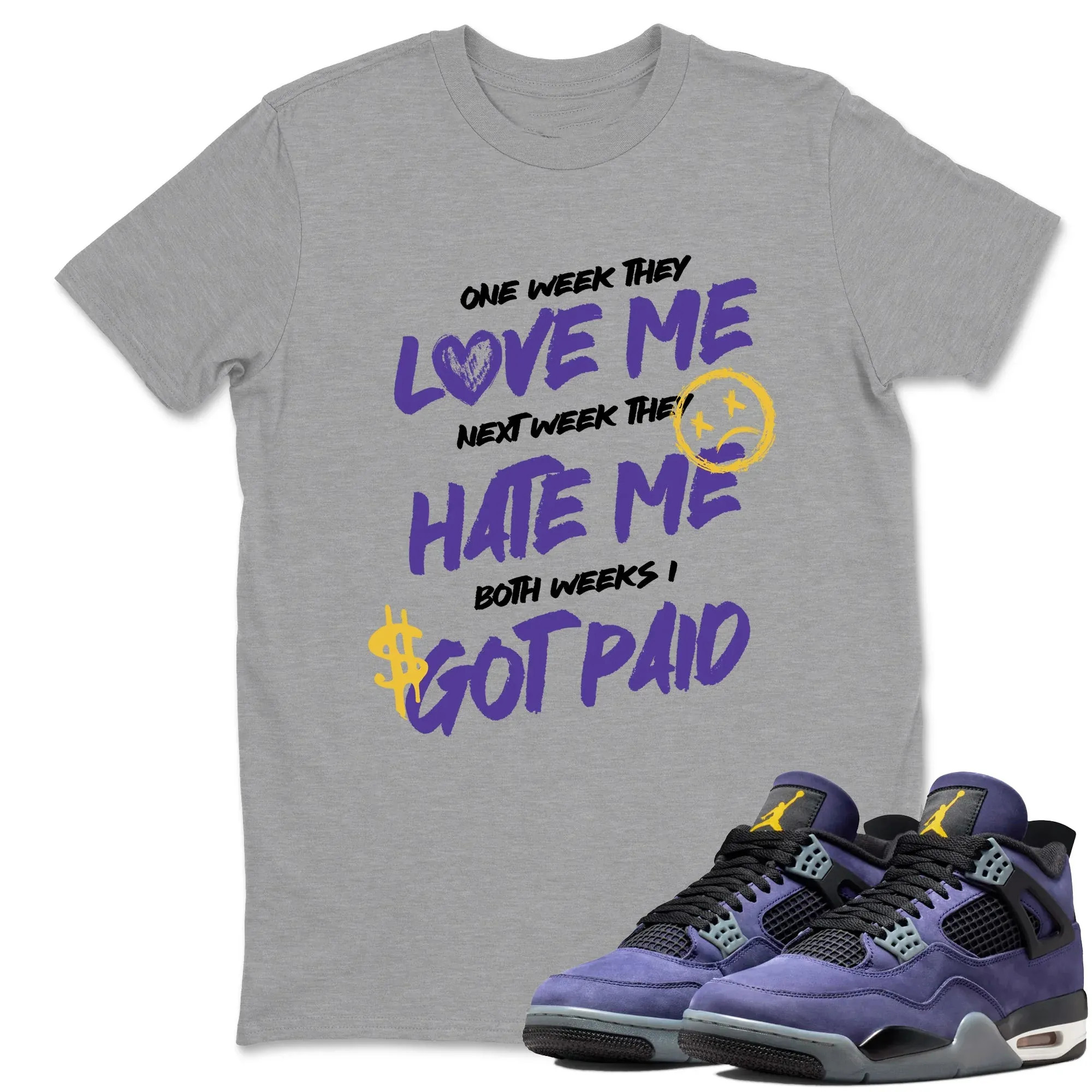 I Got Paid Sneaker Tees - Air Jordan 4 Lakeshow