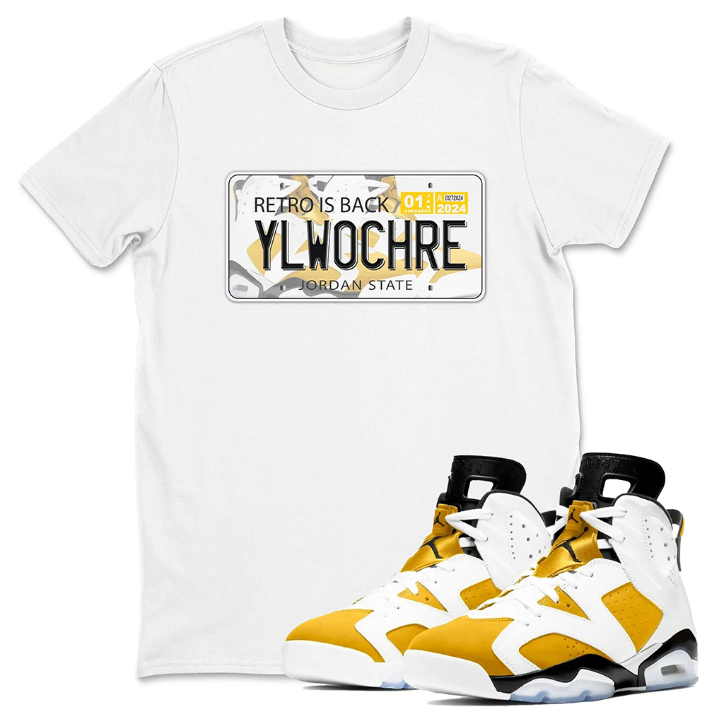 Jordan plate Sneaker Tees - Air Jordan 6 Yellow Ochre