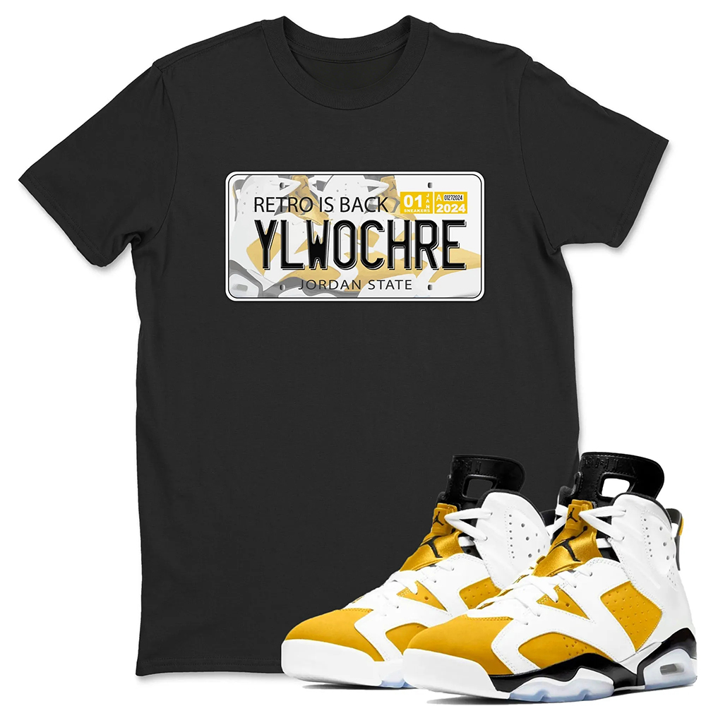 Jordan plate Sneaker Tees - Air Jordan 6 Yellow Ochre