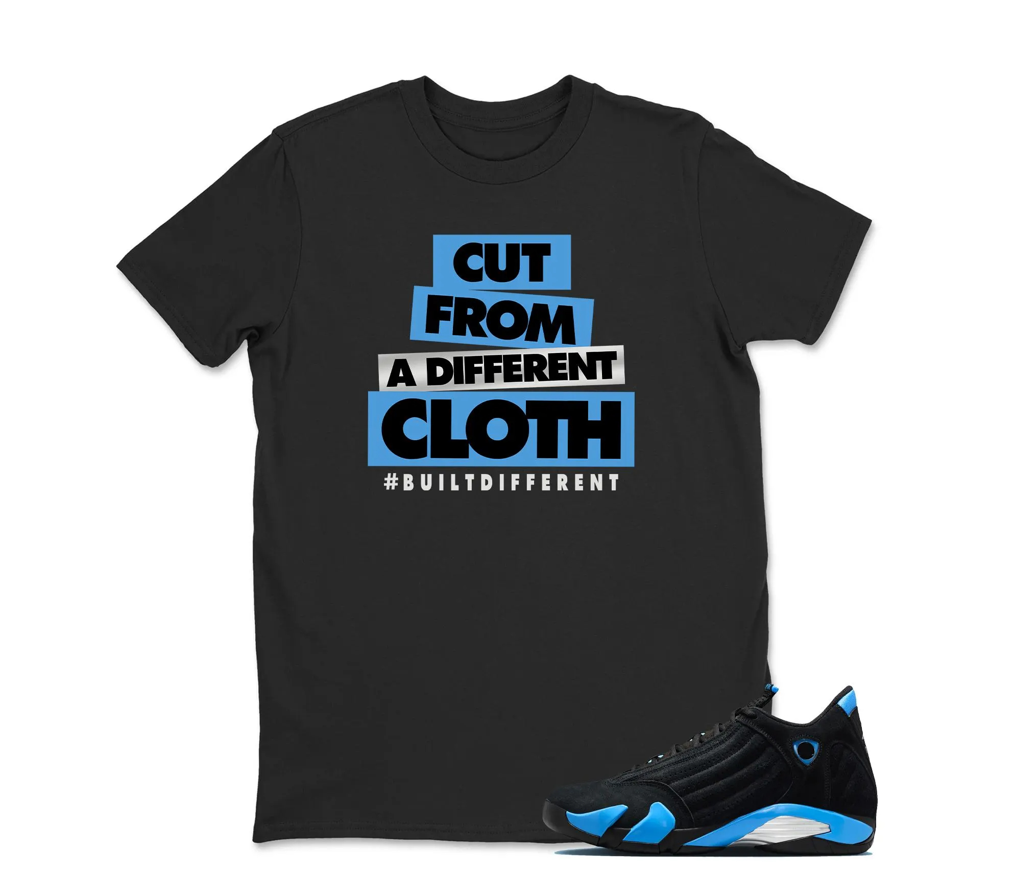 TeeAJX Cloth - Jordan 14 University Blue Matching Sneaker Tee Perfect Gift for Jordan Fans