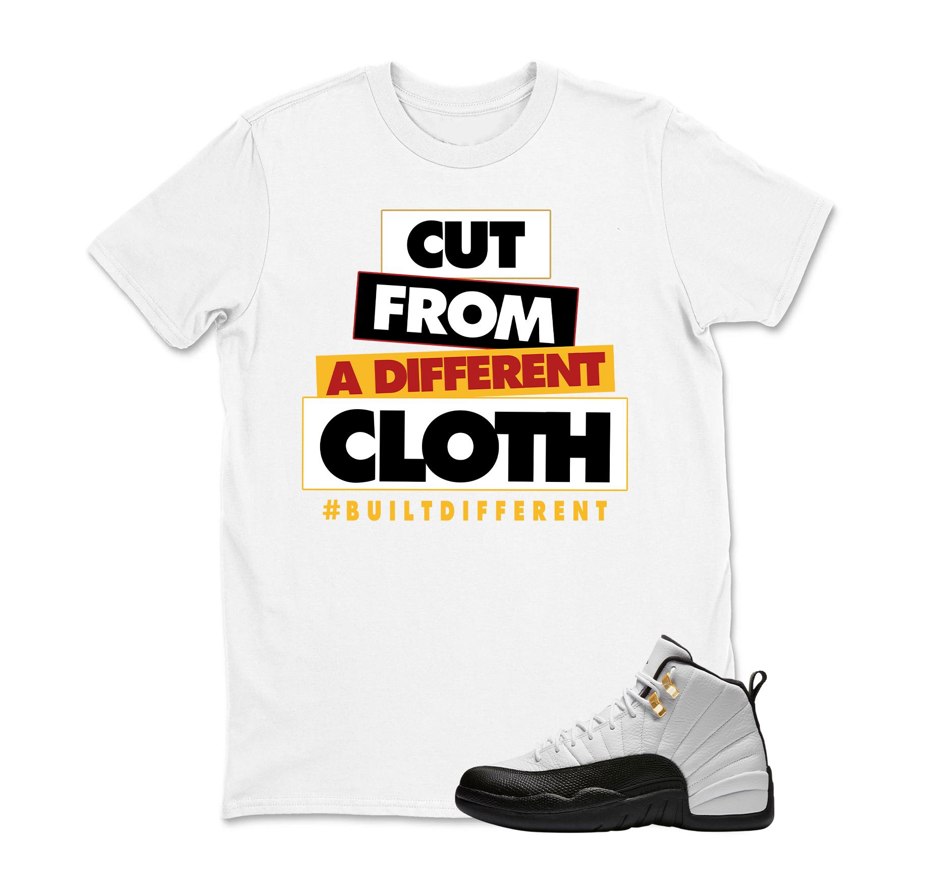 TeeAJX CUT FROM A DIFFERENT CLOYH  - Jordan 12 University Blue Matching Sneaker Tee Perfect Gift for Jordan Fans