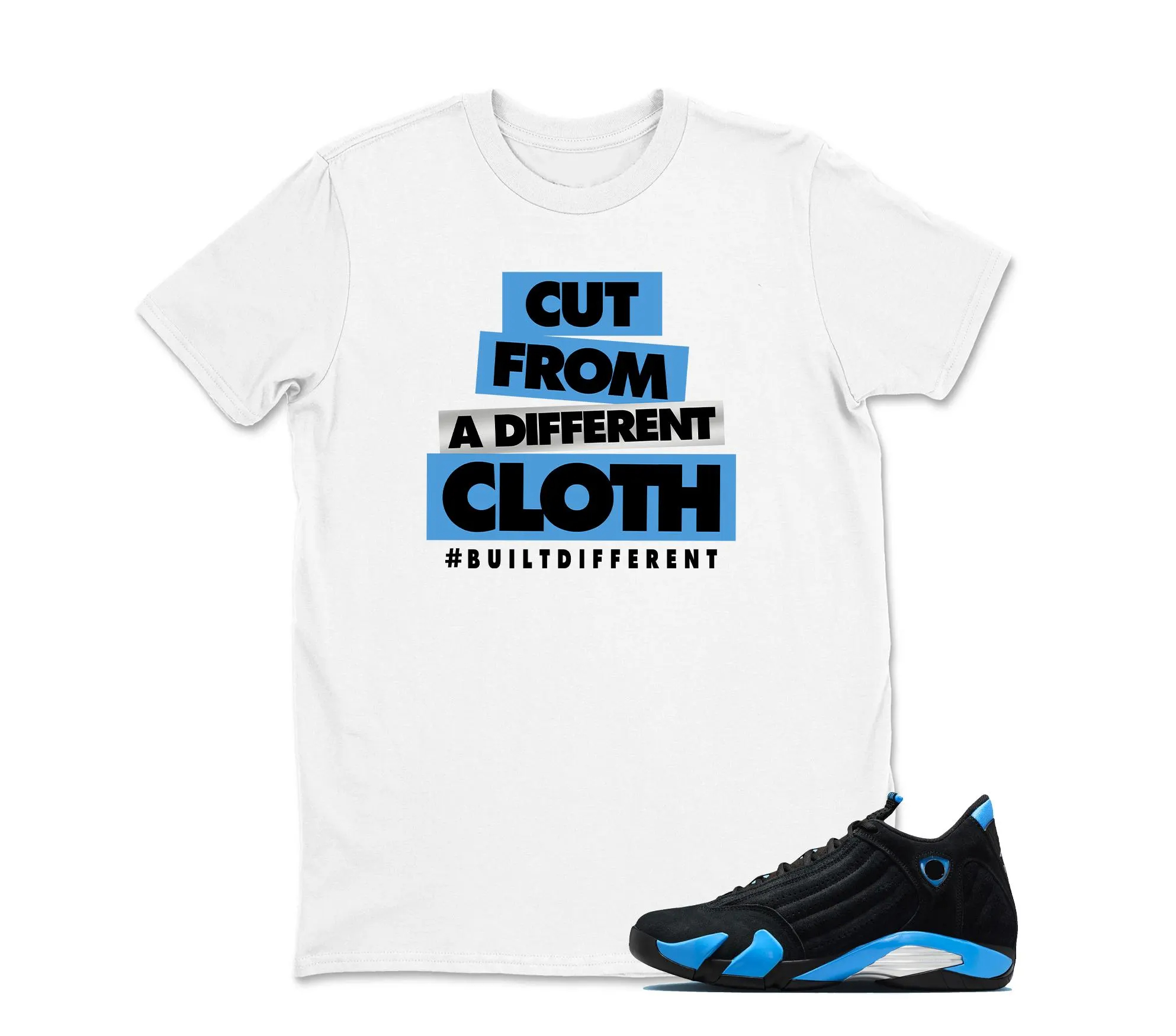 TeeAJX Cloth - Jordan 14 University Blue Matching Sneaker Tee Perfect Gift for Jordan Fans