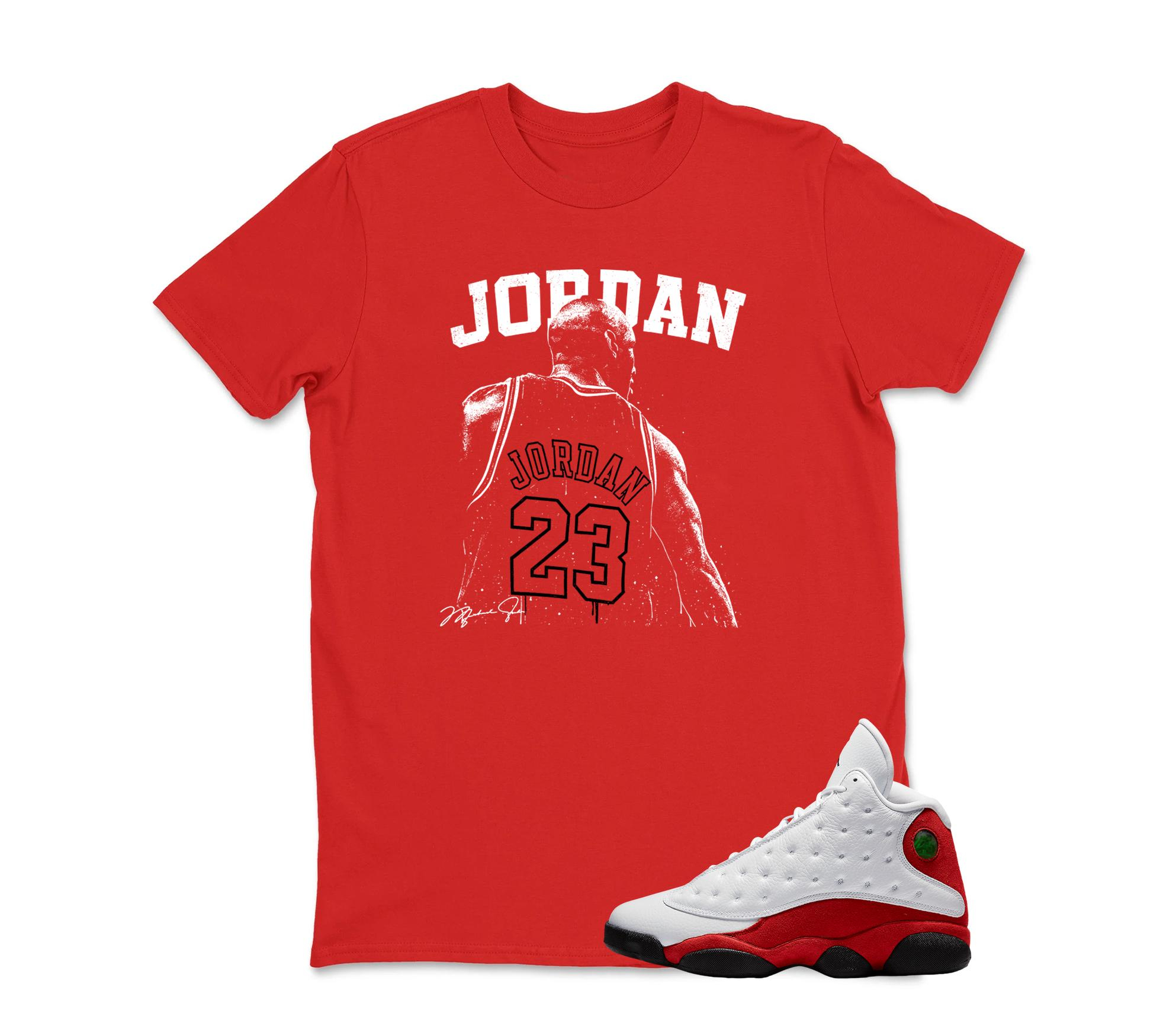 TeeAJX Jordan 13 OG Chicago Red/White Matching T shirt White