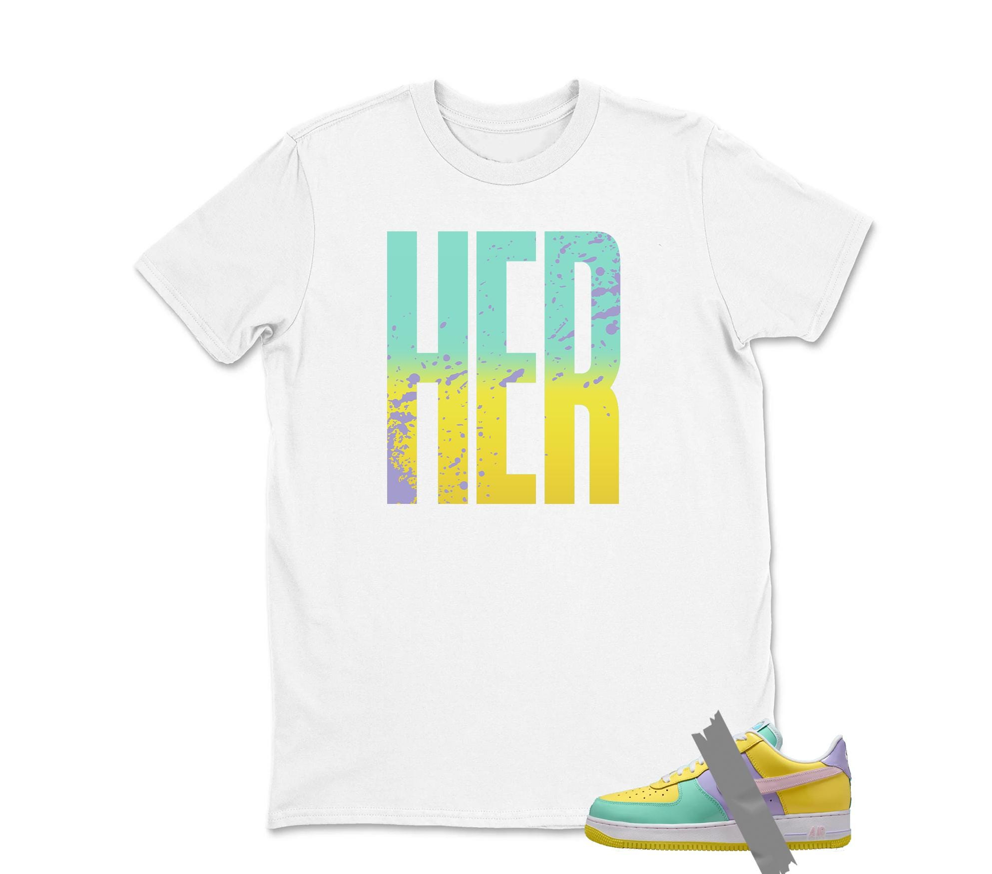 HER Dunk Air Force 1 Emerald Rise Yellow Pulse Hydrangeas Mint Pink Foam 2026 Low T Shirt