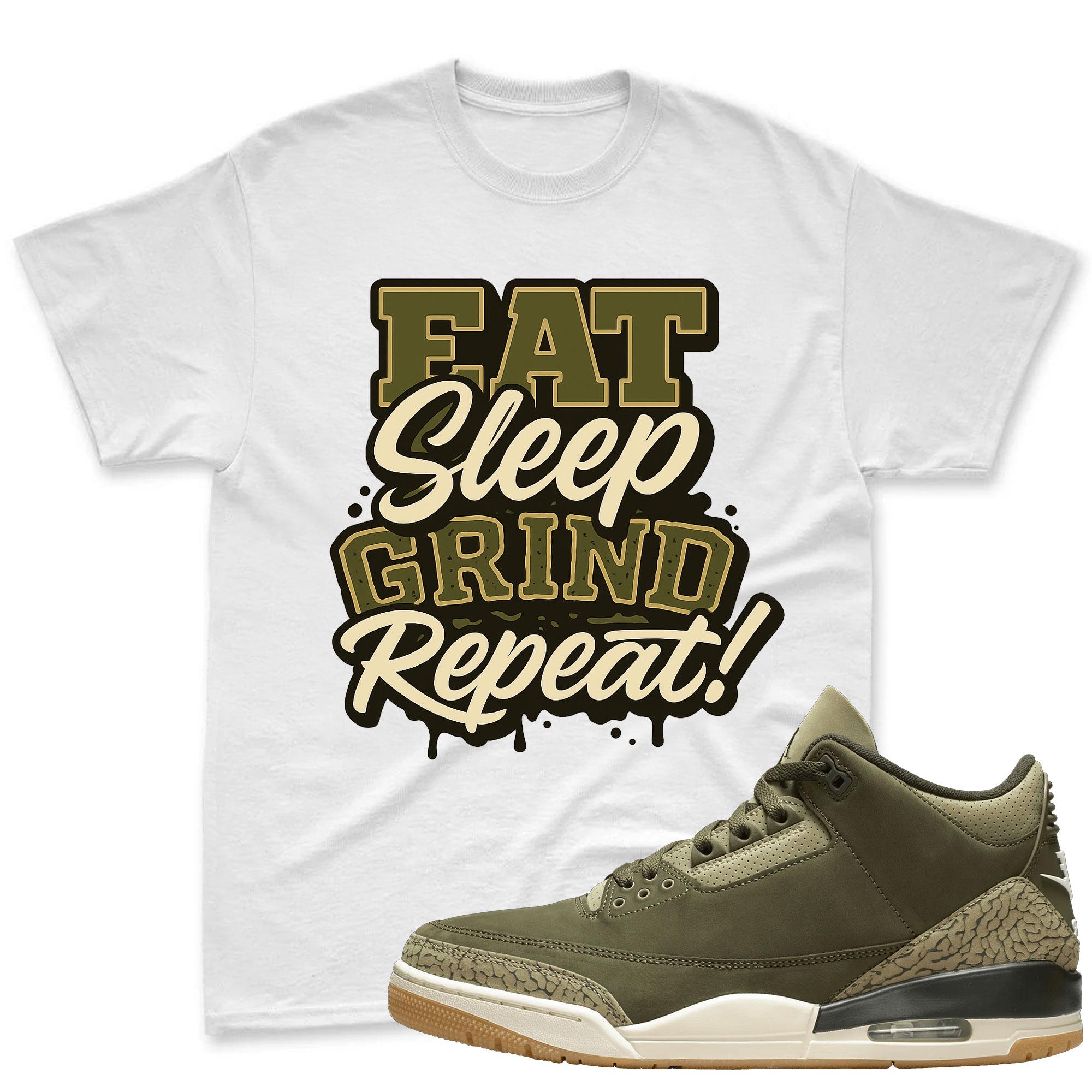 Fat Sleep Sneaker Shirt To Match Jordan 3 Sail & Jade Aura