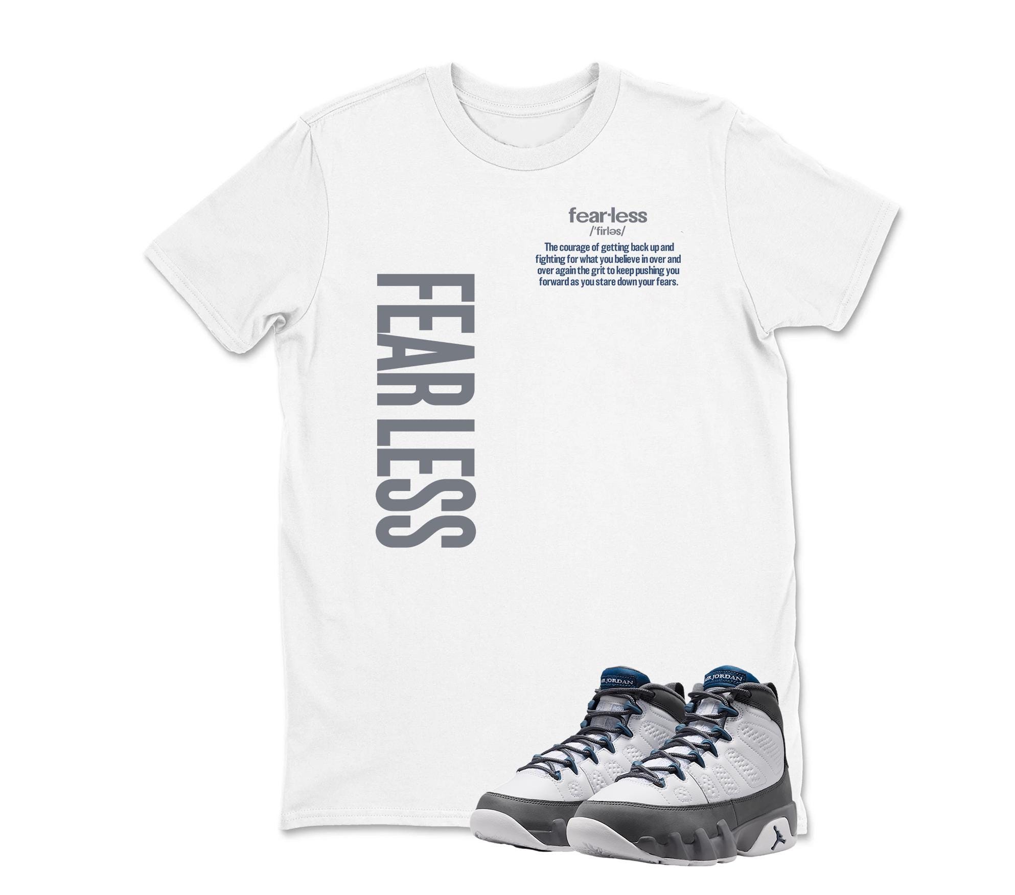 Fearless Jordan 9 FLINT GREY Matching Sneaker T Shirt