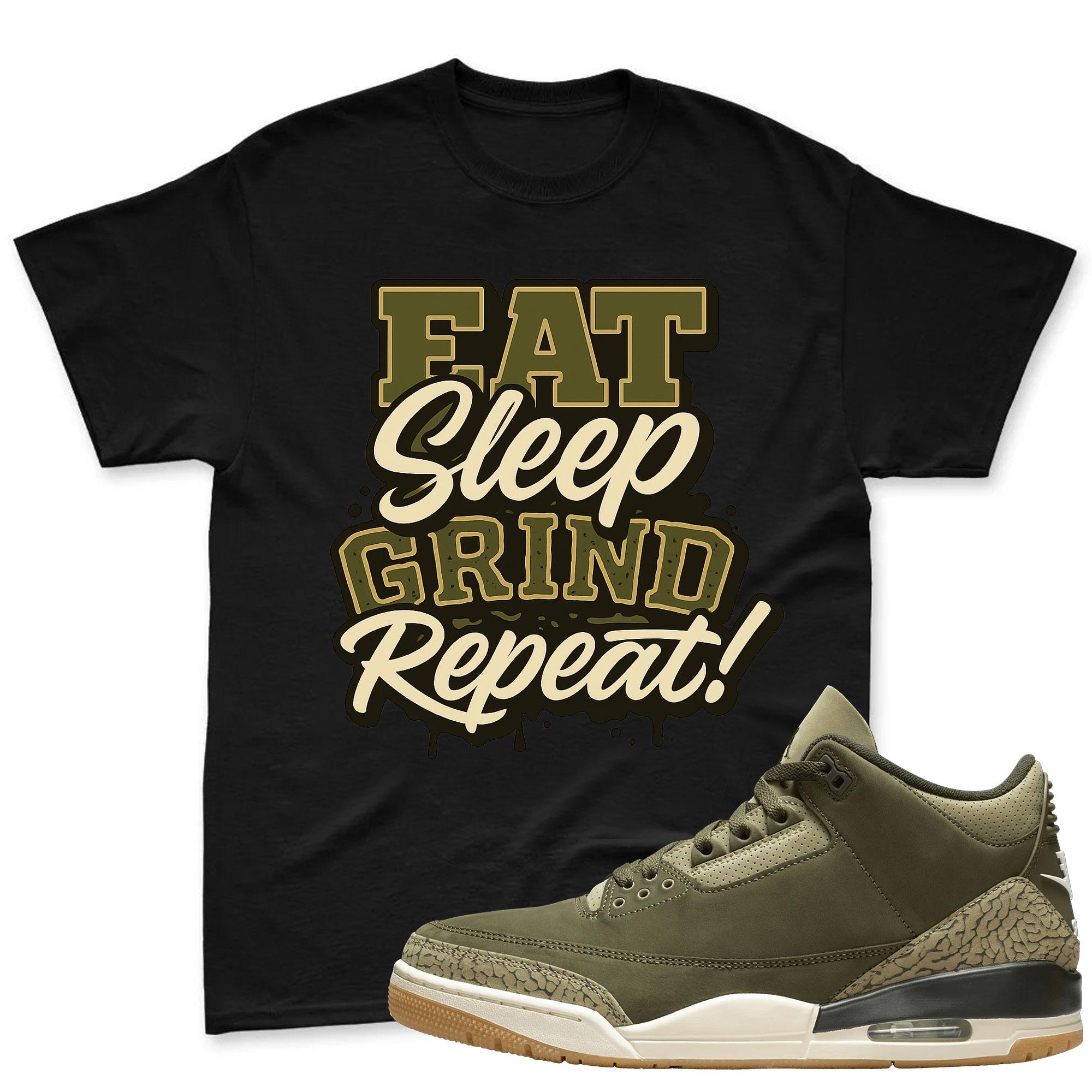 Fat Sleep Sneaker Shirt To Match Jordan 3 Sail & Jade Aura