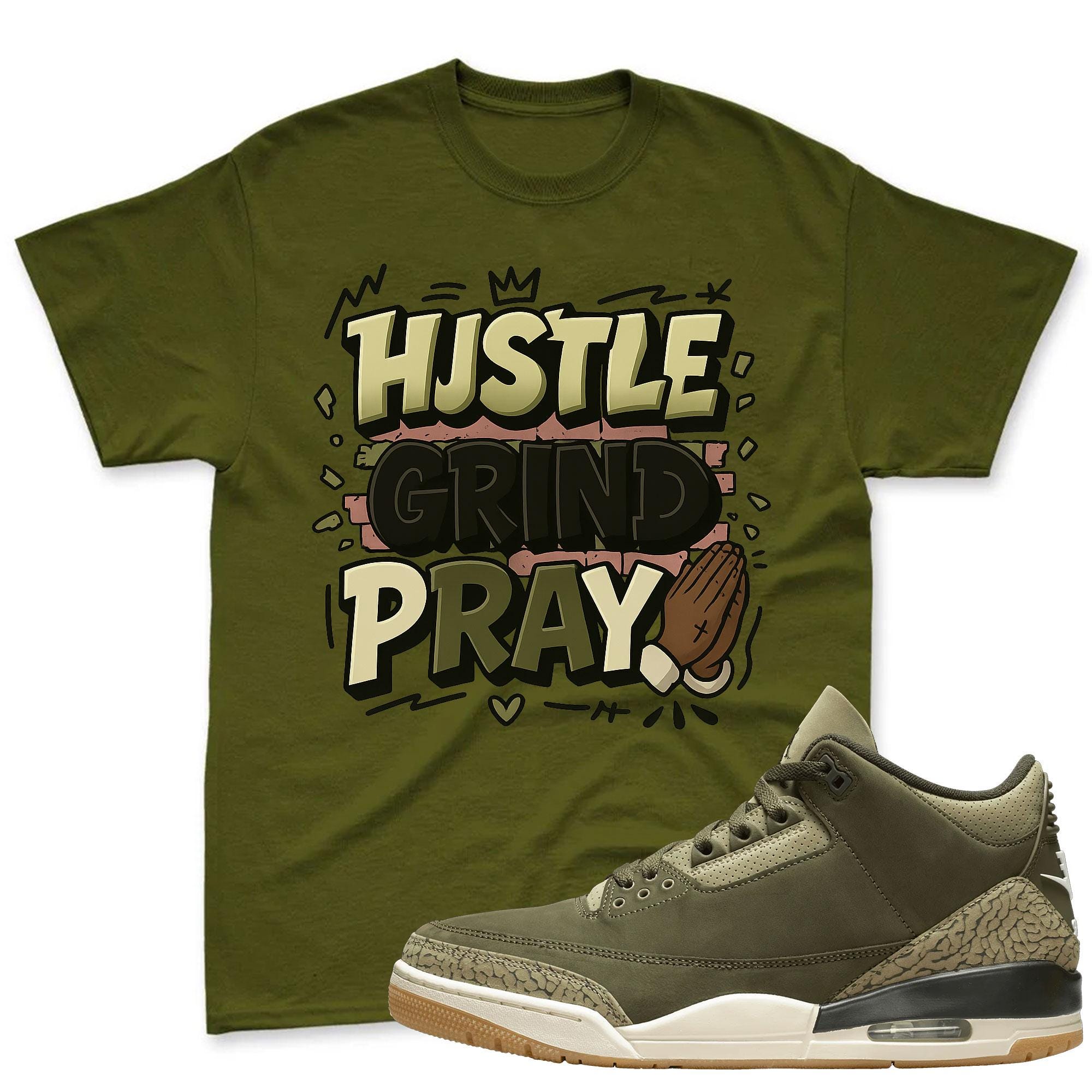 Queen Sneaker Shirt To Match Jordan 3 Family Affair Medium Olive