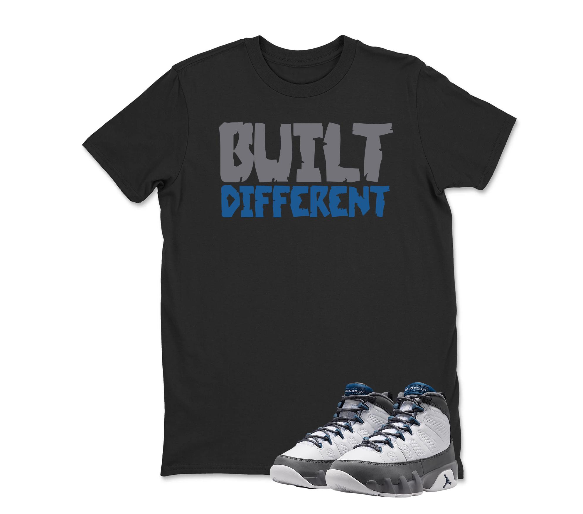 Build Different Jordan 9 Flint Grey Matching Sneaker Tee Shirt White