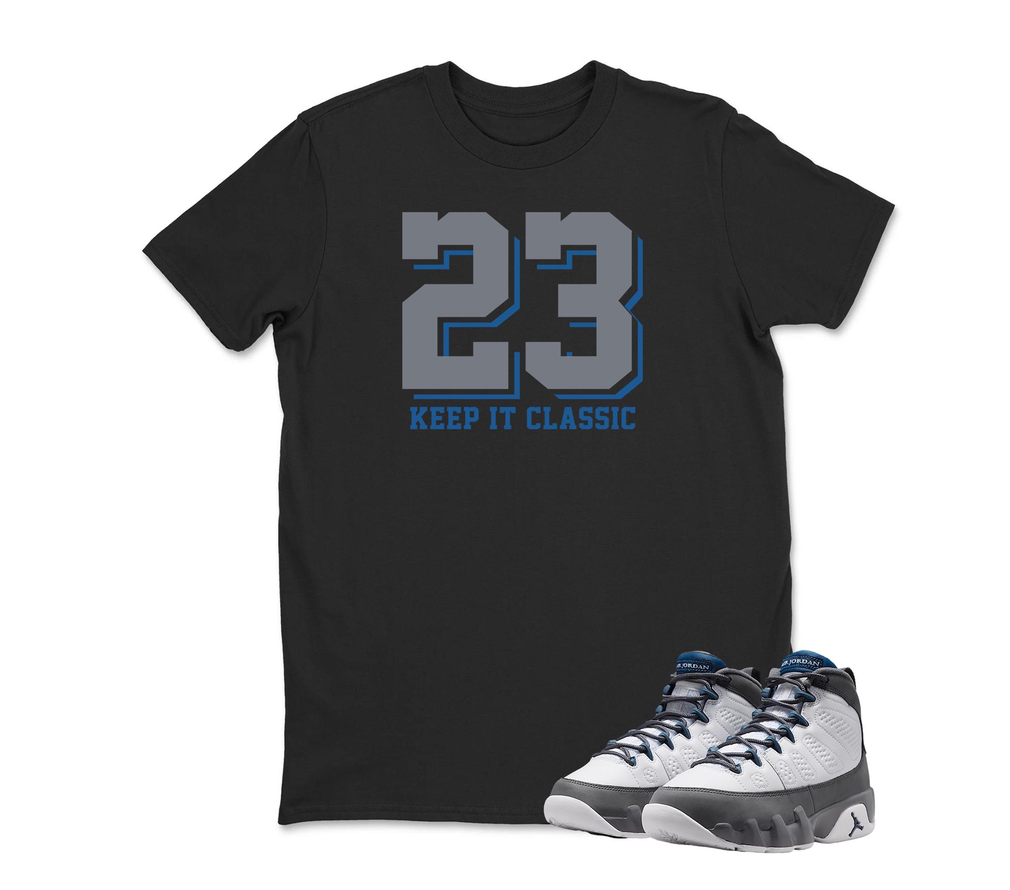 Keep It Class Jordan 9 Flint Grey Matching Sneaker Tee Shirt White