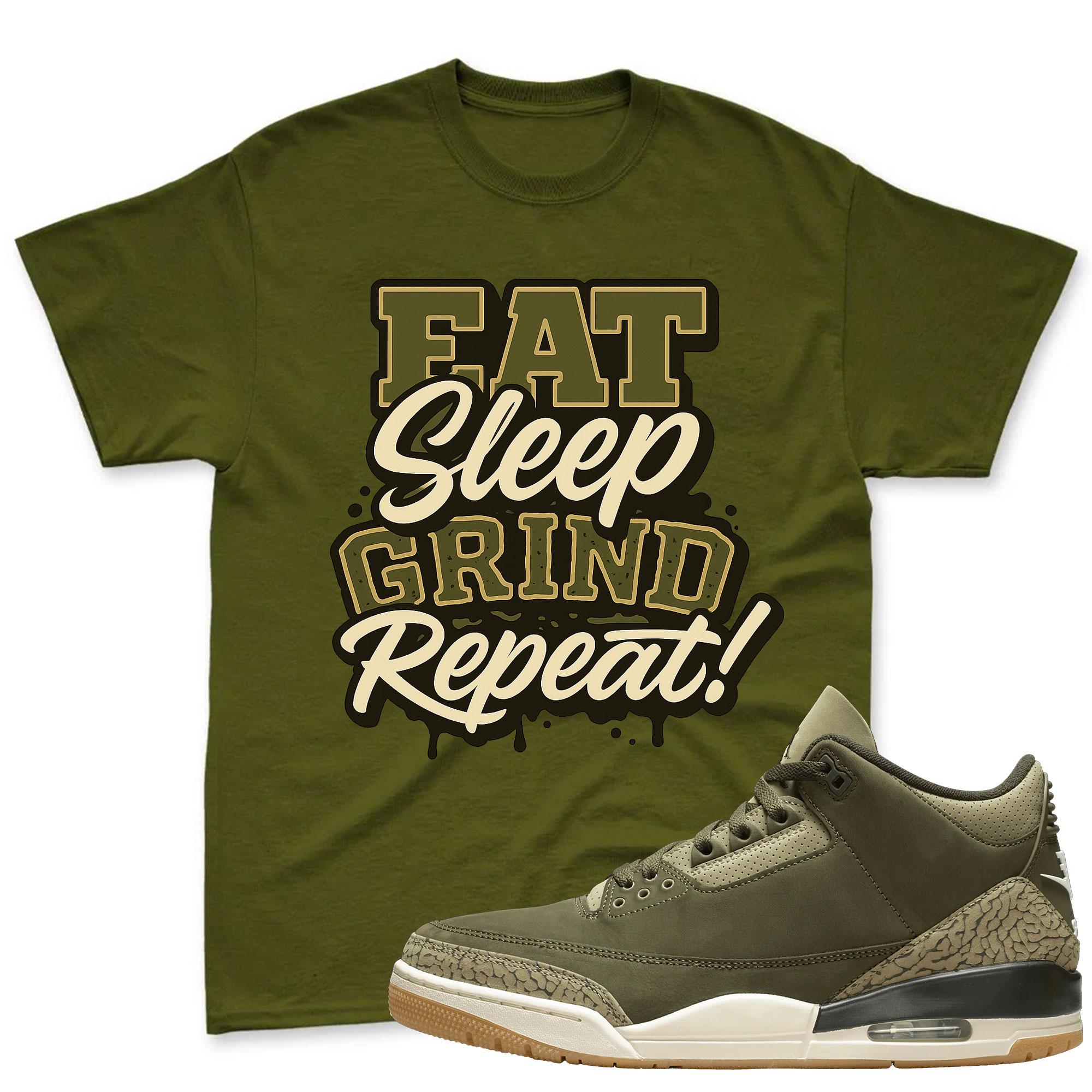 Fat Sleep Sneaker Shirt To Match Jordan 3 Sail & Jade Aura