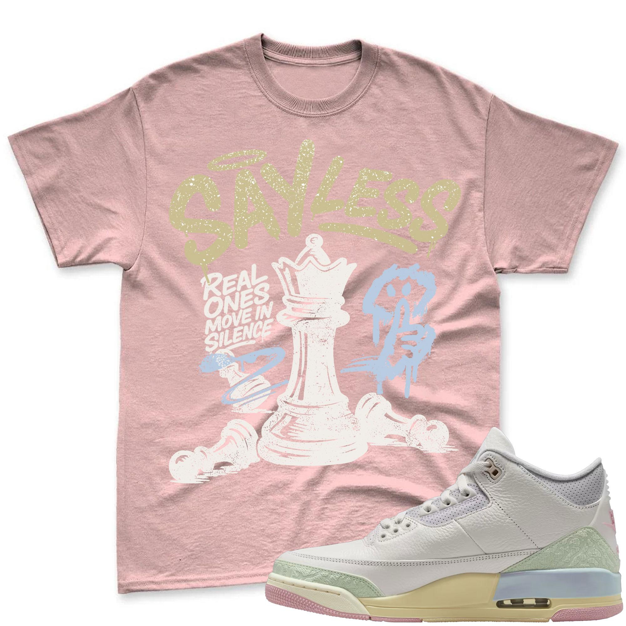 SAYLESS! Sneaker Shirt To Match Jordan 3 Sail & Jade Aura