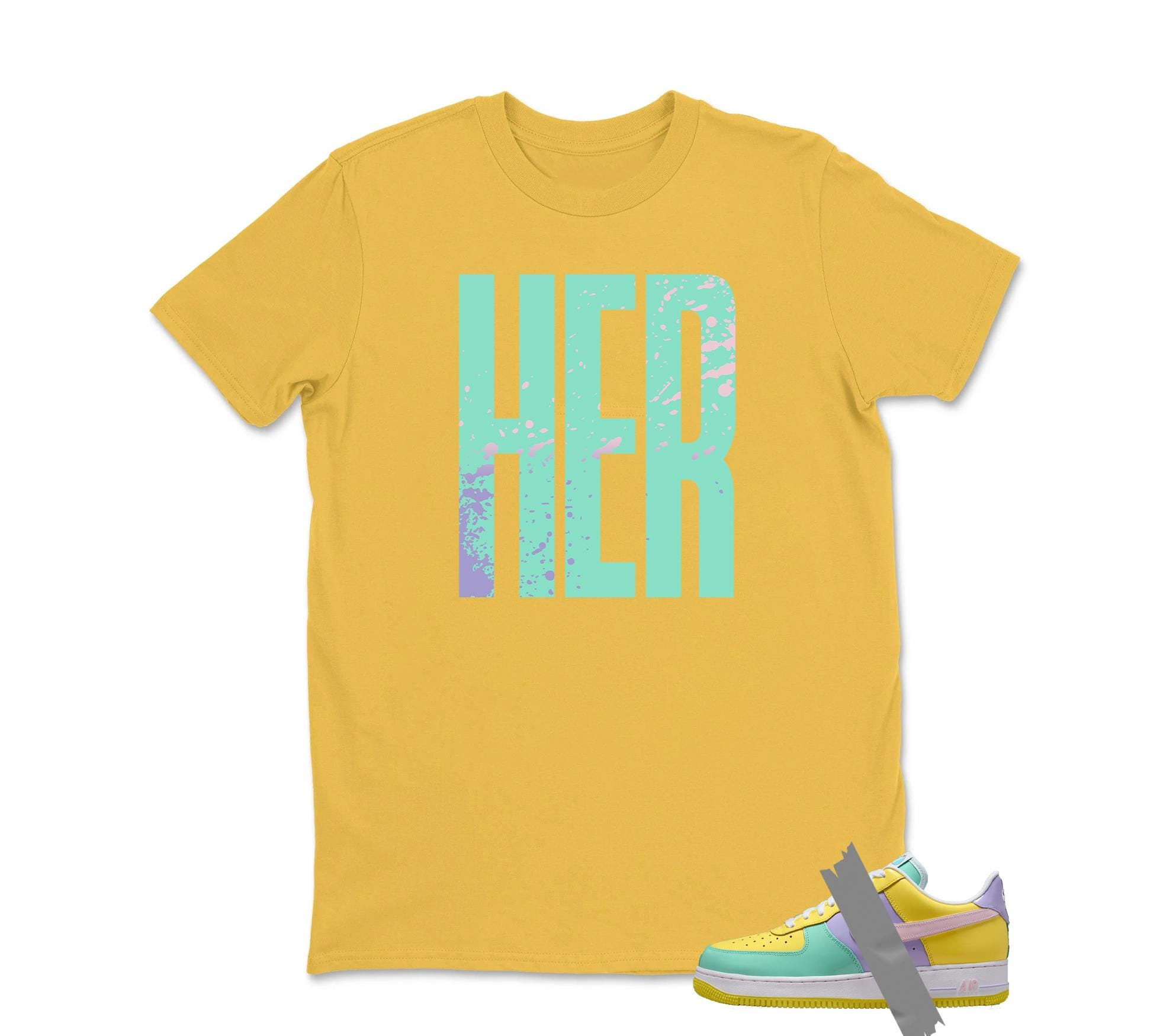 HER Dunk Air Force 1 Emerald Rise Yellow Pulse Hydrangeas Mint Pink Foam 2026 Low T Shirt
