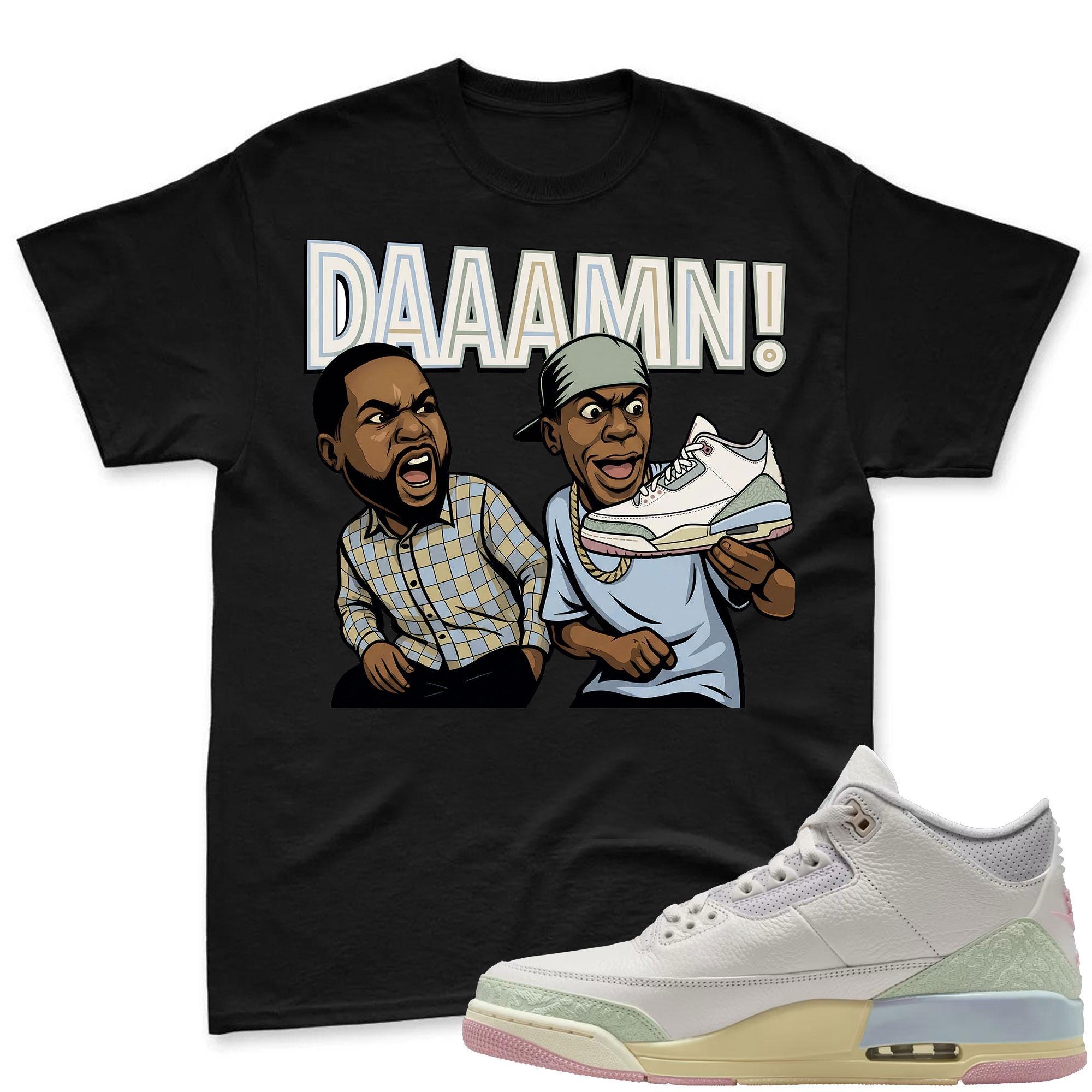 DAAAMN! Sneaker Shirt To Match Jordan 3 Sail & Jade Aura
