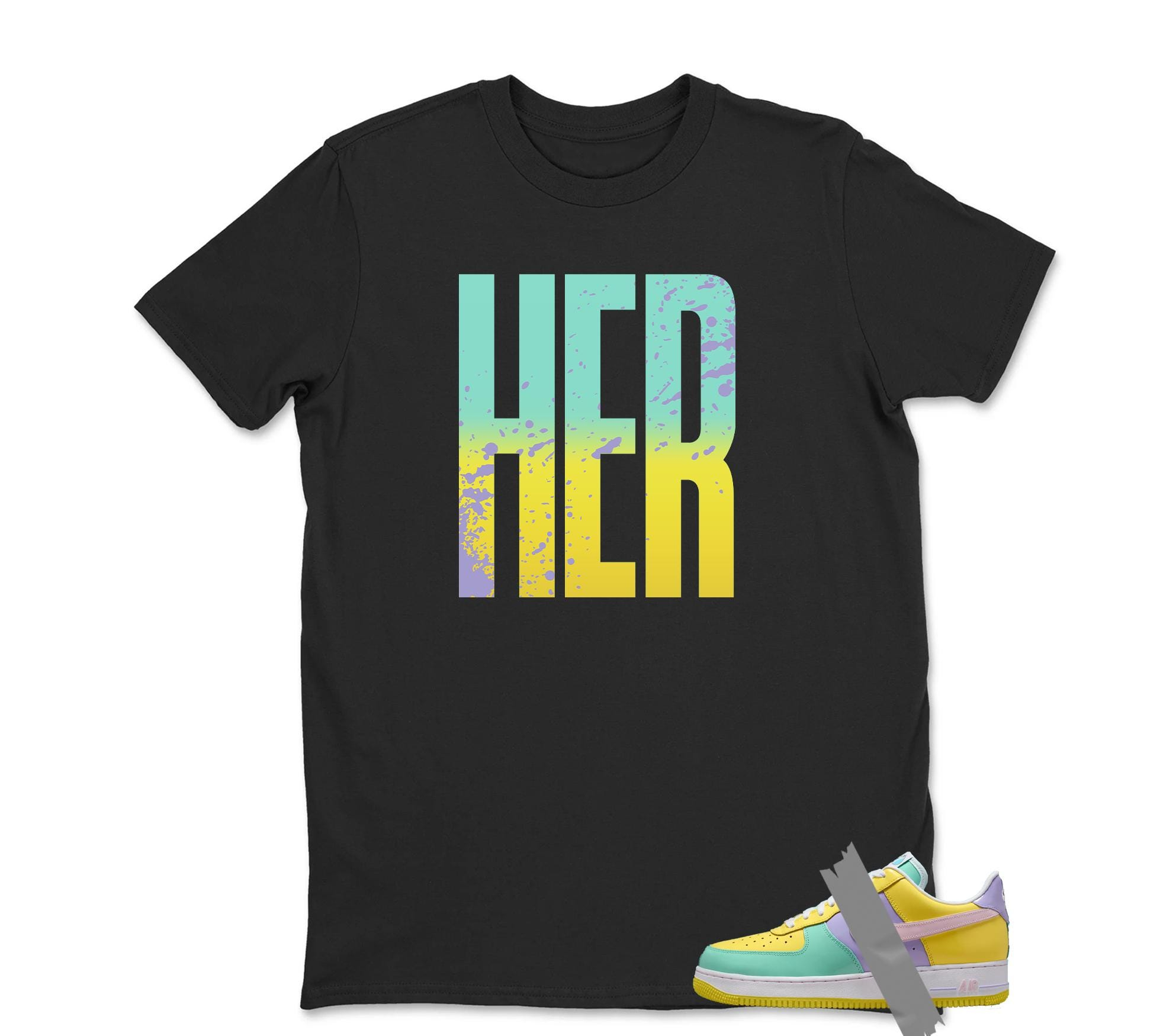HER Dunk Air Force 1 Emerald Rise Yellow Pulse Hydrangeas Mint Pink Foam 2026 Low T Shirt
