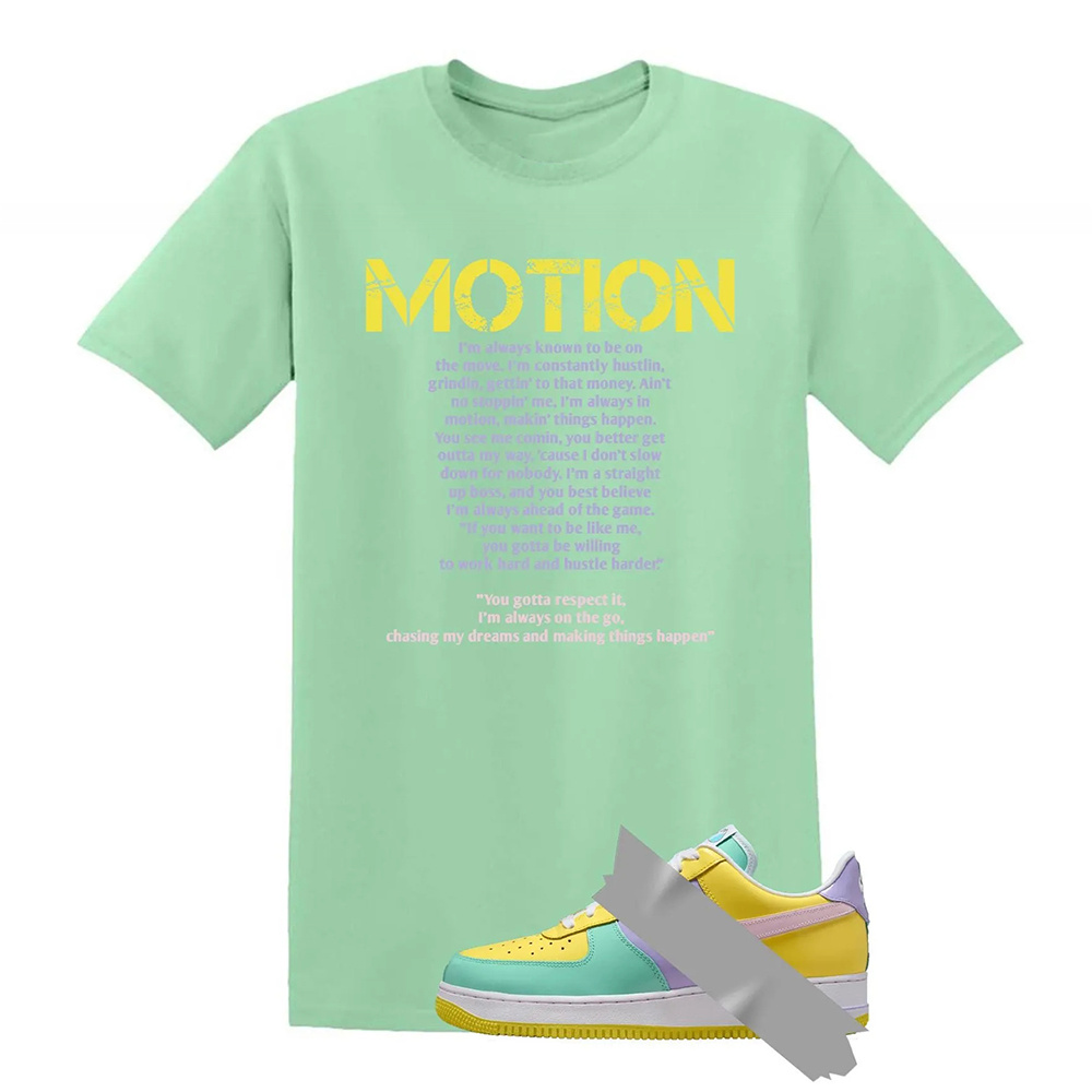 Motion Dunk Air Force 1 Emerald Rise Yellow Pulse Hydrangeas Mint Pink Foam 2026 Low T Shirt