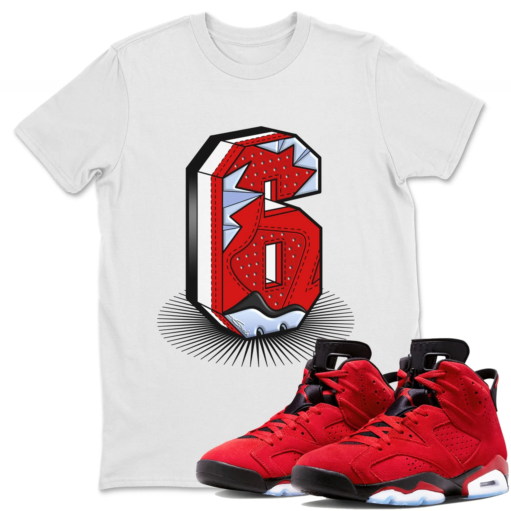 Number Statue Unisex Tops - Air Jordan 6 Toro Bravo