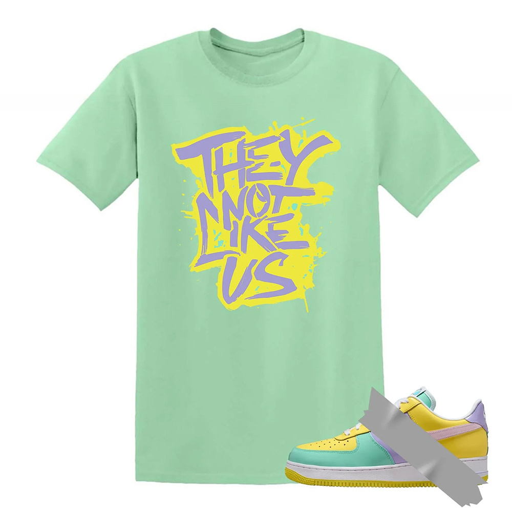 They Not Like US Dunk Air Force 1 Emerald Rise Yellow Pulse Hydrangeas Mint Pink Foam 2026 Low T Shirt