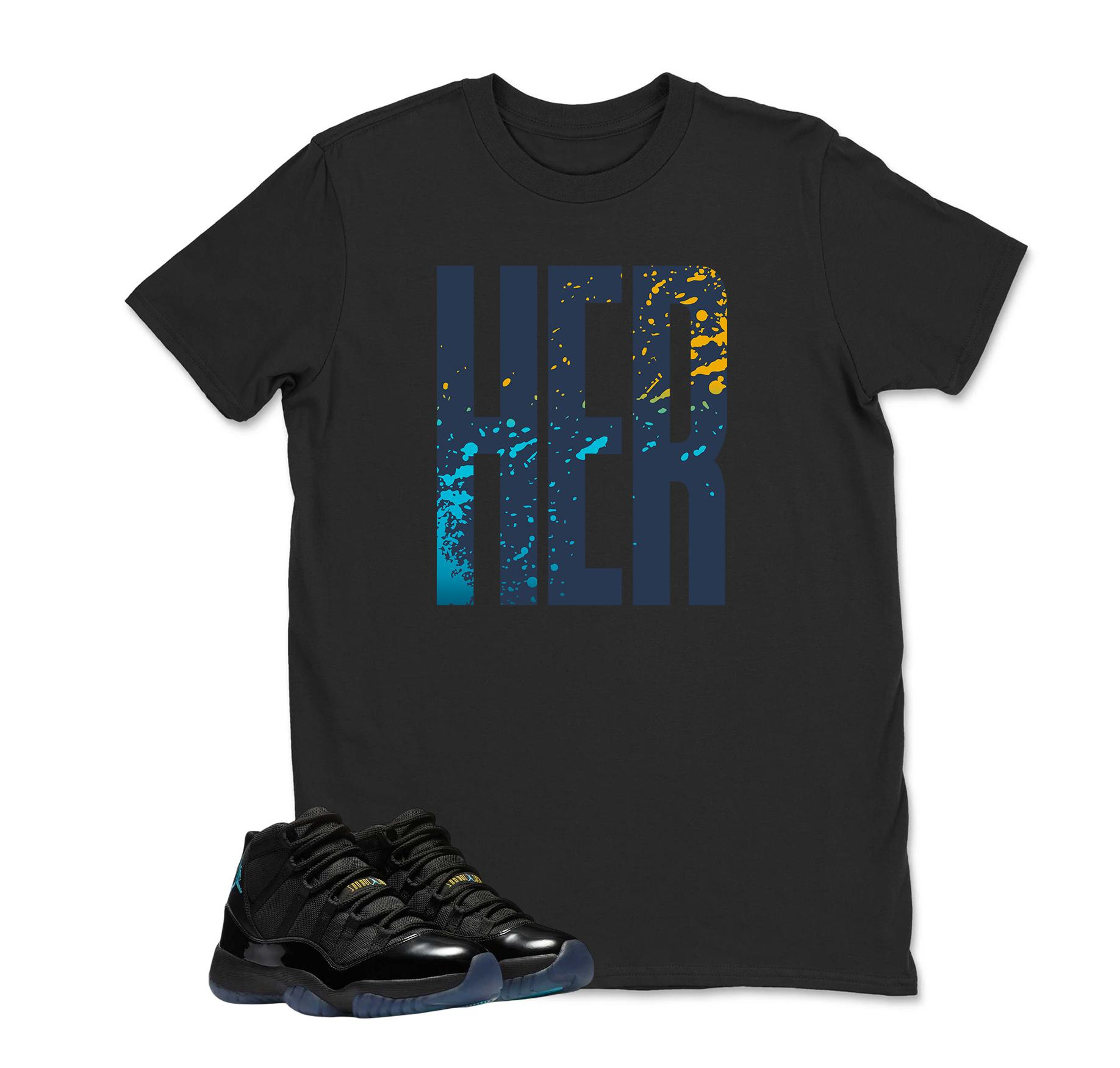 TeeAJX Her Jordan 11 Gamma Matching Sneaker Tee Shirt