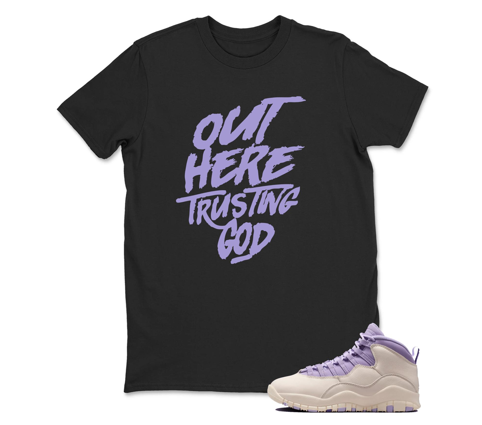 TeeAJX 10 Hydrangeas Chalk Wild Grape Lavender Air T Shirt Match out Here Trusting God