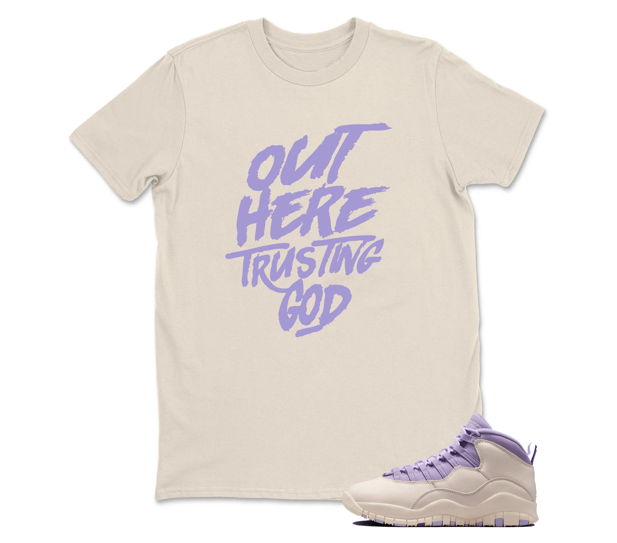 TeeAJX 10 Hydrangeas Chalk Wild Grape Lavender Air T Shirt Match out Here Trusting God