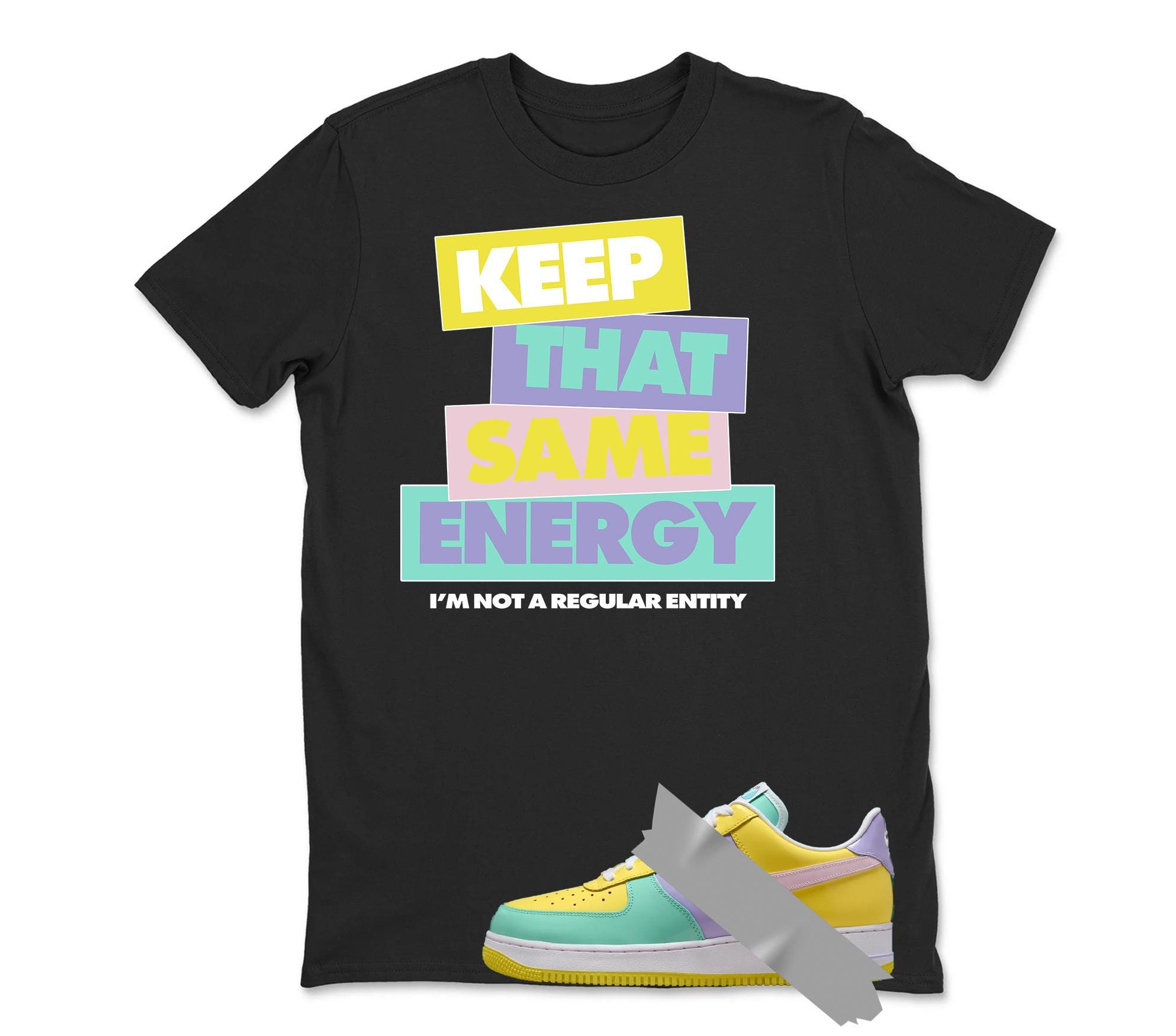 Keep That Same Energy Dunk Air Force 1 Emerald Rise Yellow Pulse Hydrangeas Mint Pink Foam 2026 Low T Shirt