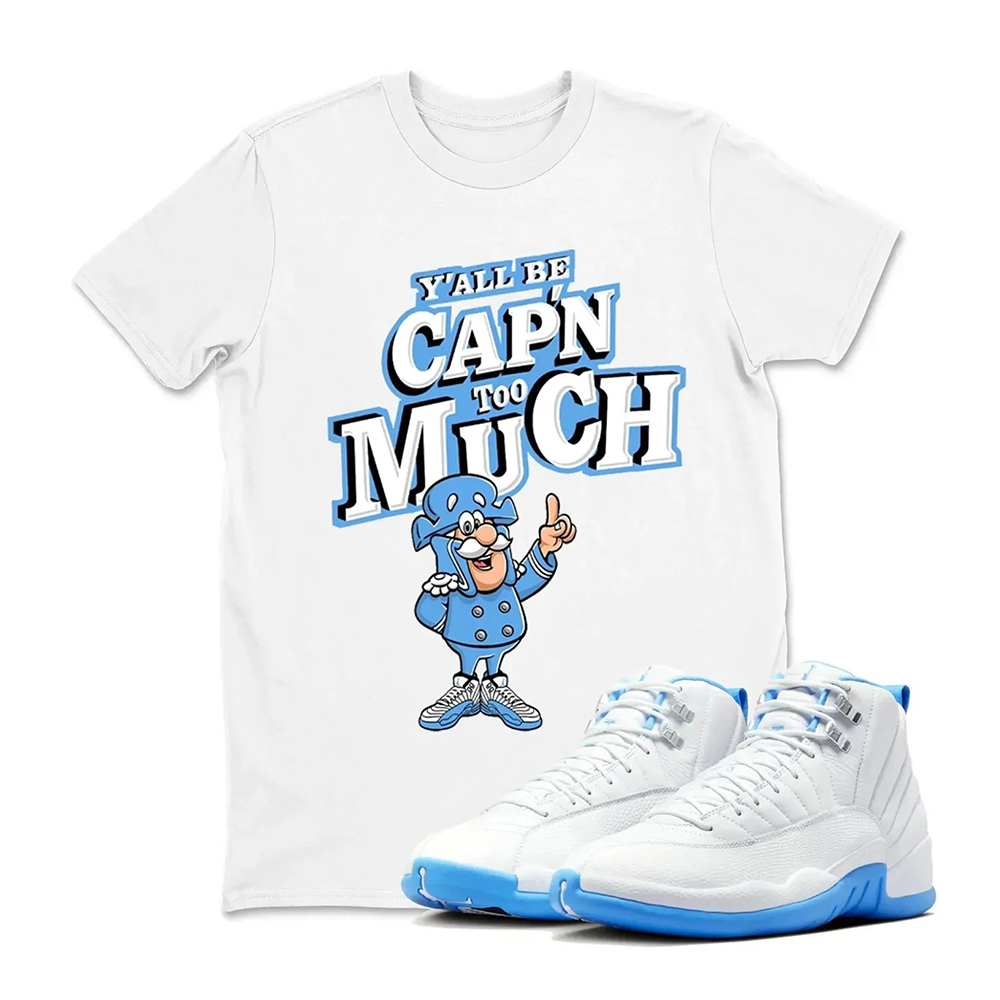 Sneakerhead Captain - Jordan 12 University Blue Matching Sneaker Tee Perfect Gift for Jordan Fans
