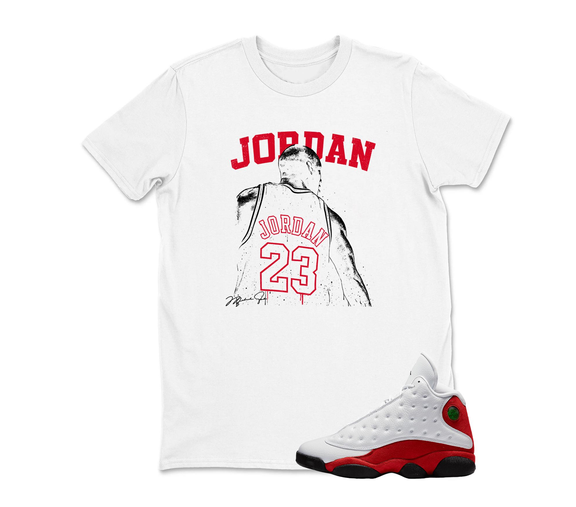 TeeAJX Jordan 13 OG Chicago Red/White Matching T shirt White