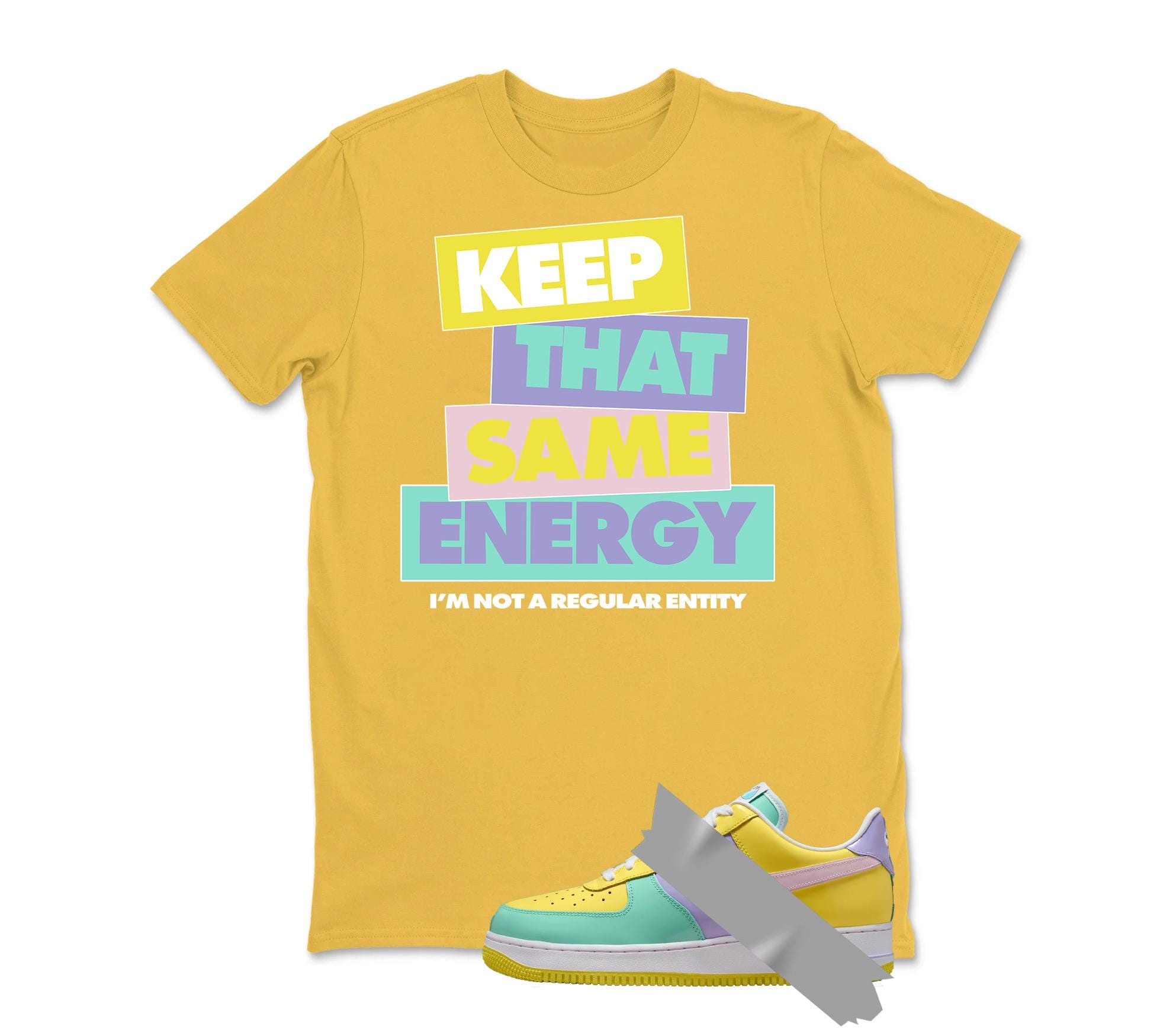 Keep That Same Energy Dunk Air Force 1 Emerald Rise Yellow Pulse Hydrangeas Mint Pink Foam 2026 Low T Shirt