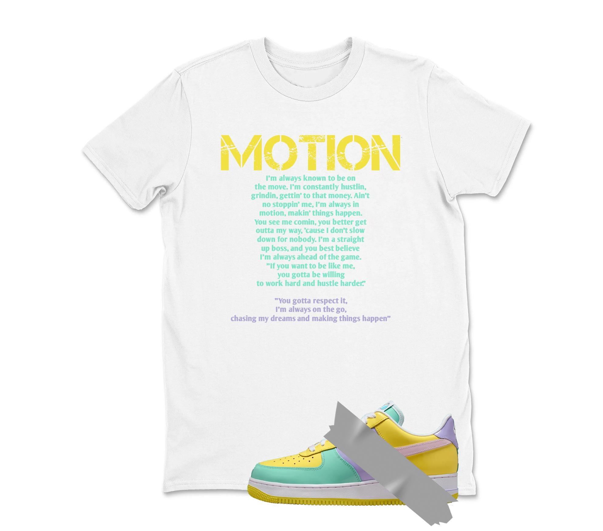 Motion Dunk Air Force 1 Emerald Rise Yellow Pulse Hydrangeas Mint Pink Foam 2026 Low T Shirt