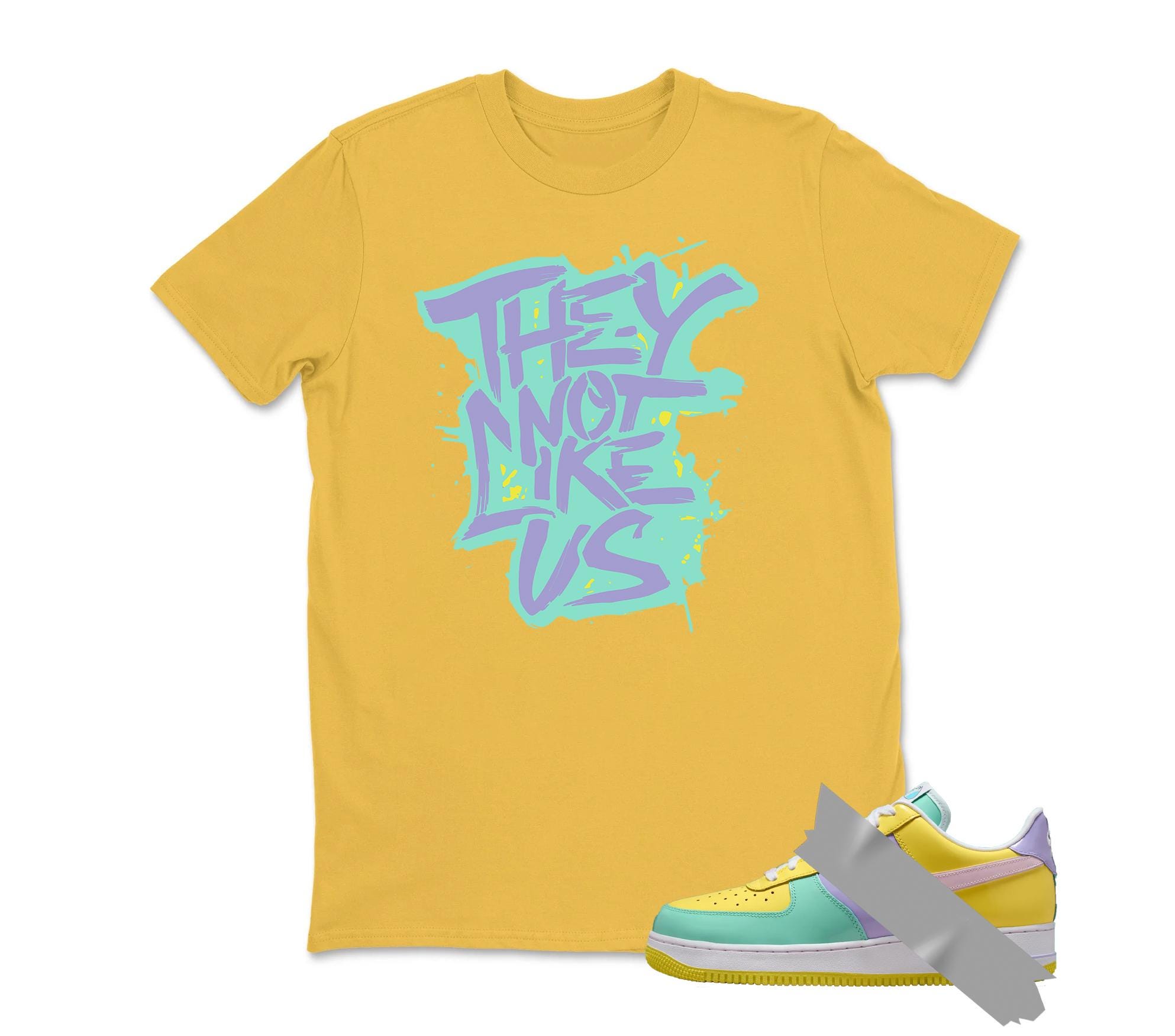 They Not Like US Dunk Air Force 1 Emerald Rise Yellow Pulse Hydrangeas Mint Pink Foam 2026 Low T Shirt