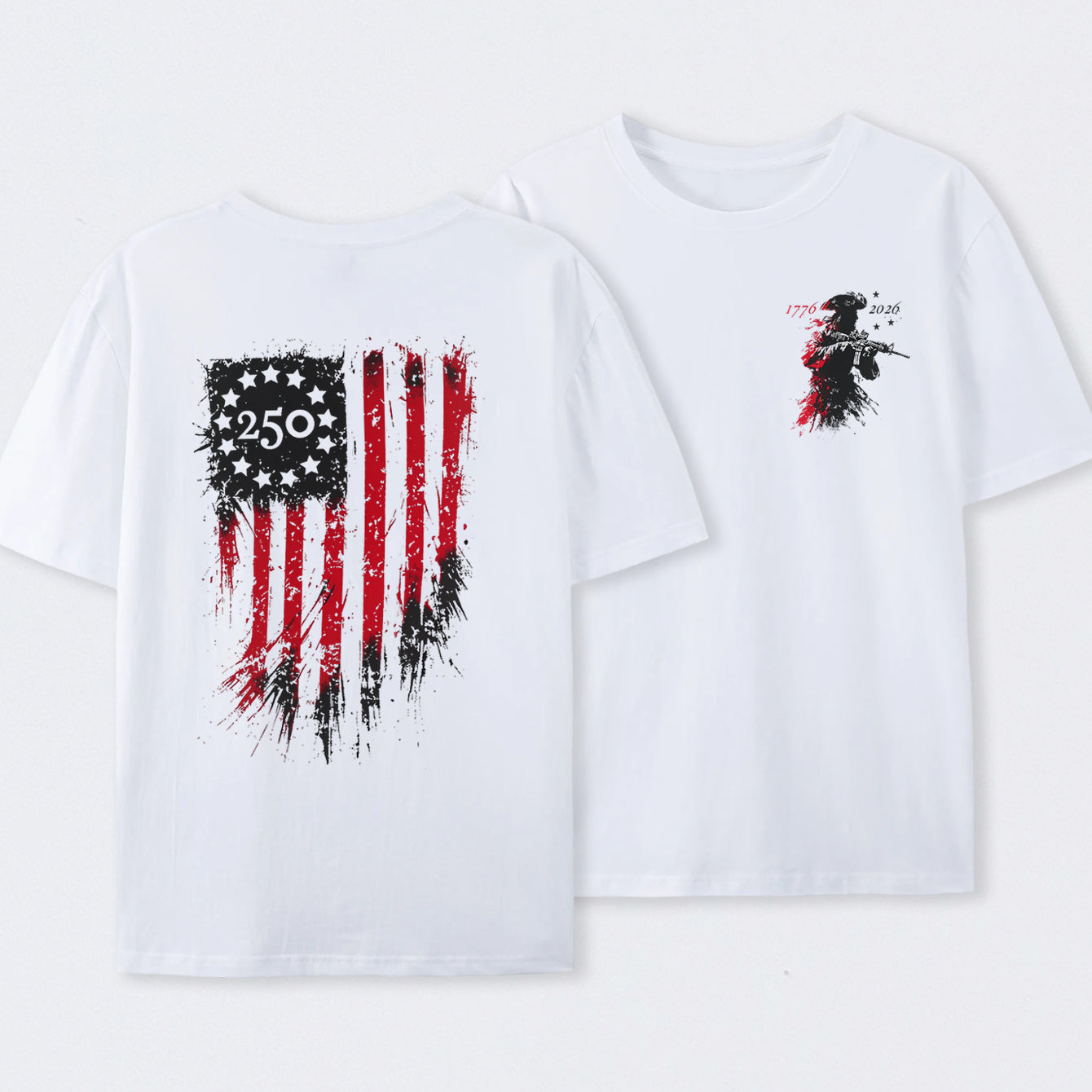 250th Anniversary Distressed American Flag T-Shirt